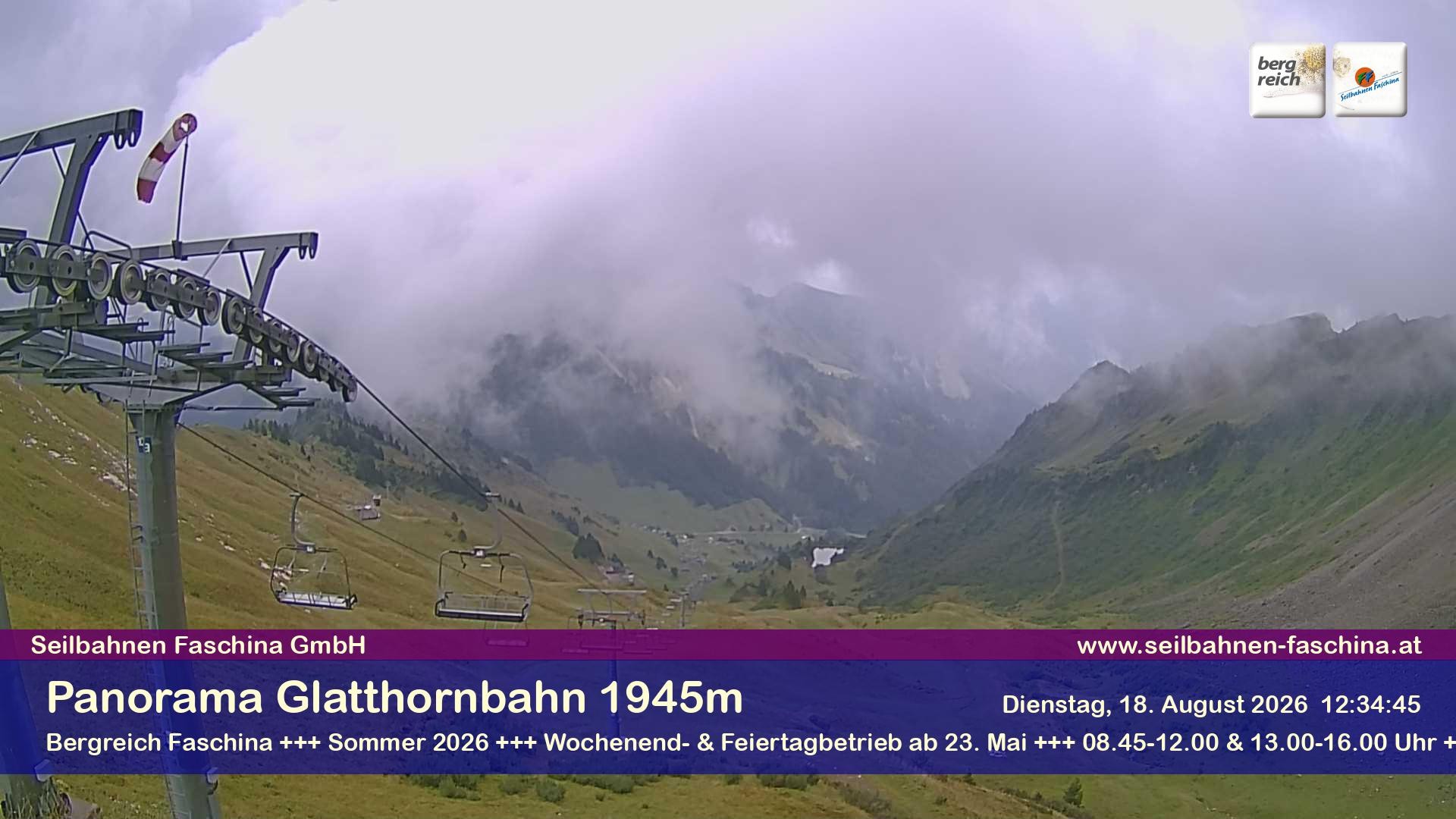 Archiv Foto Webcam Panoramablick von der Glatthornbahn