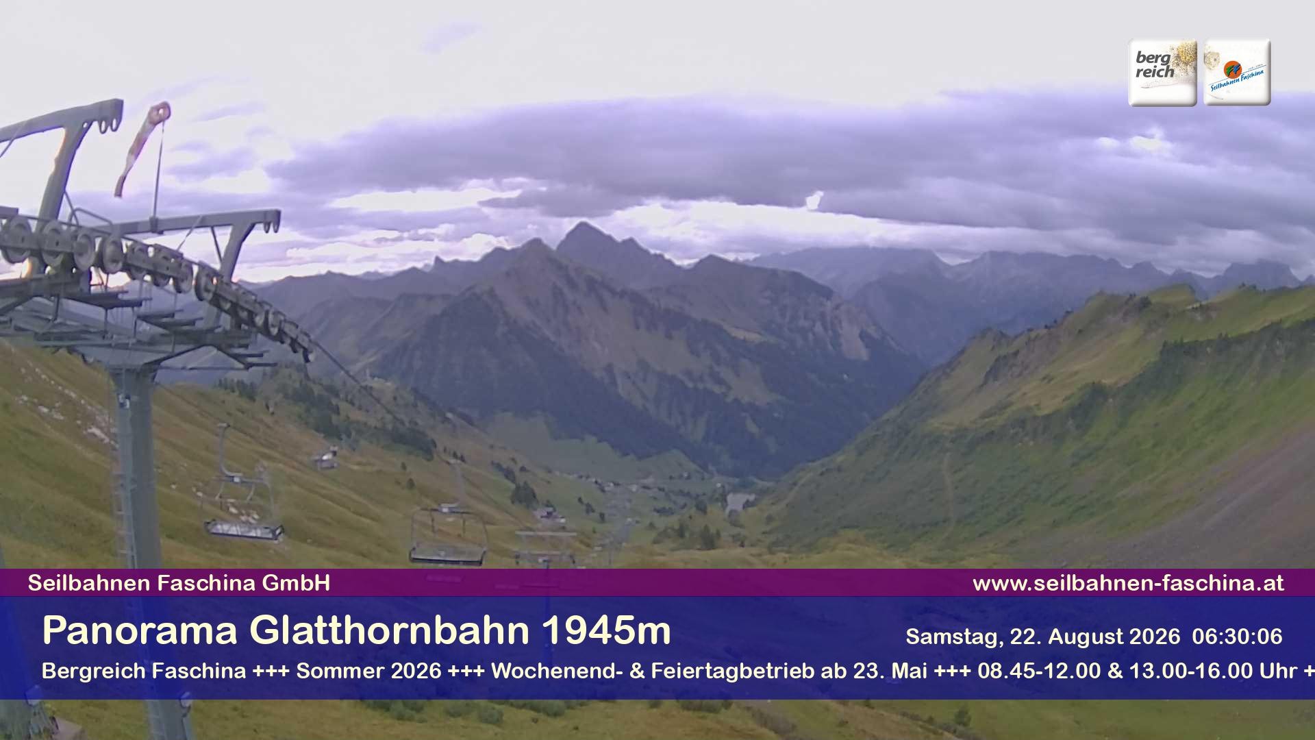 Archiv Foto Webcam Panoramablick von der Glatthornbahn
