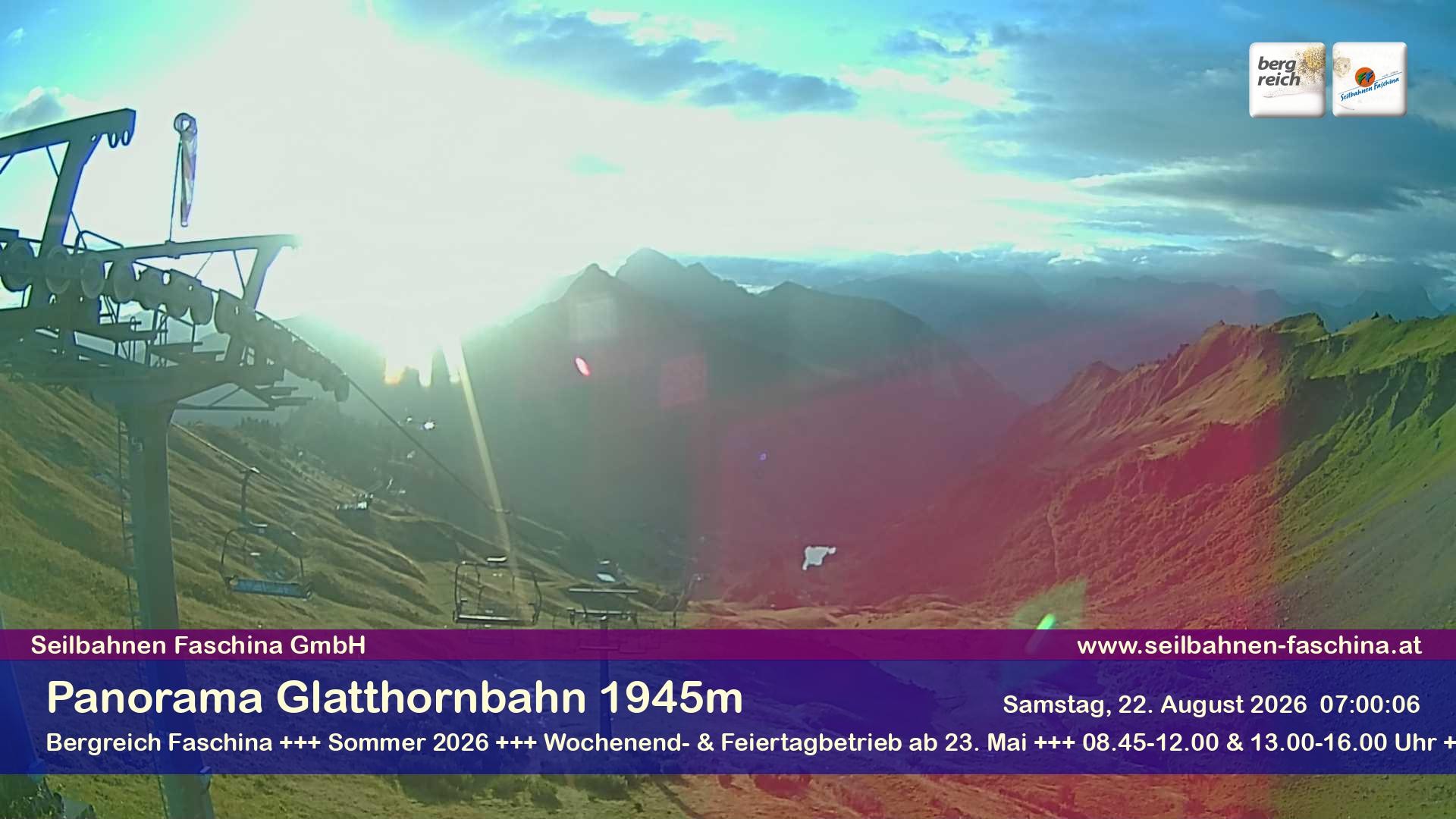 Archiv Foto Webcam Panoramablick von der Glatthornbahn