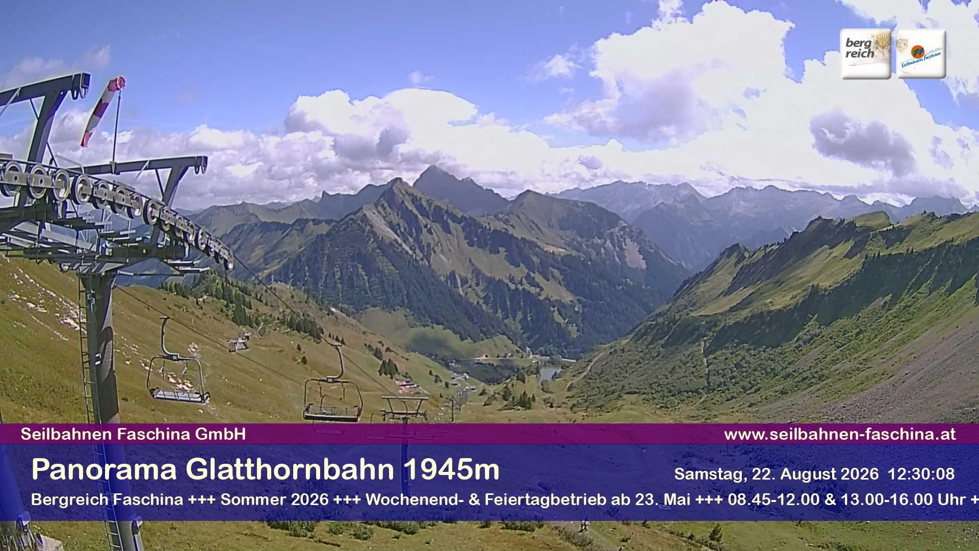 Archiv Foto Webcam Panoramablick von der Glatthornbahn