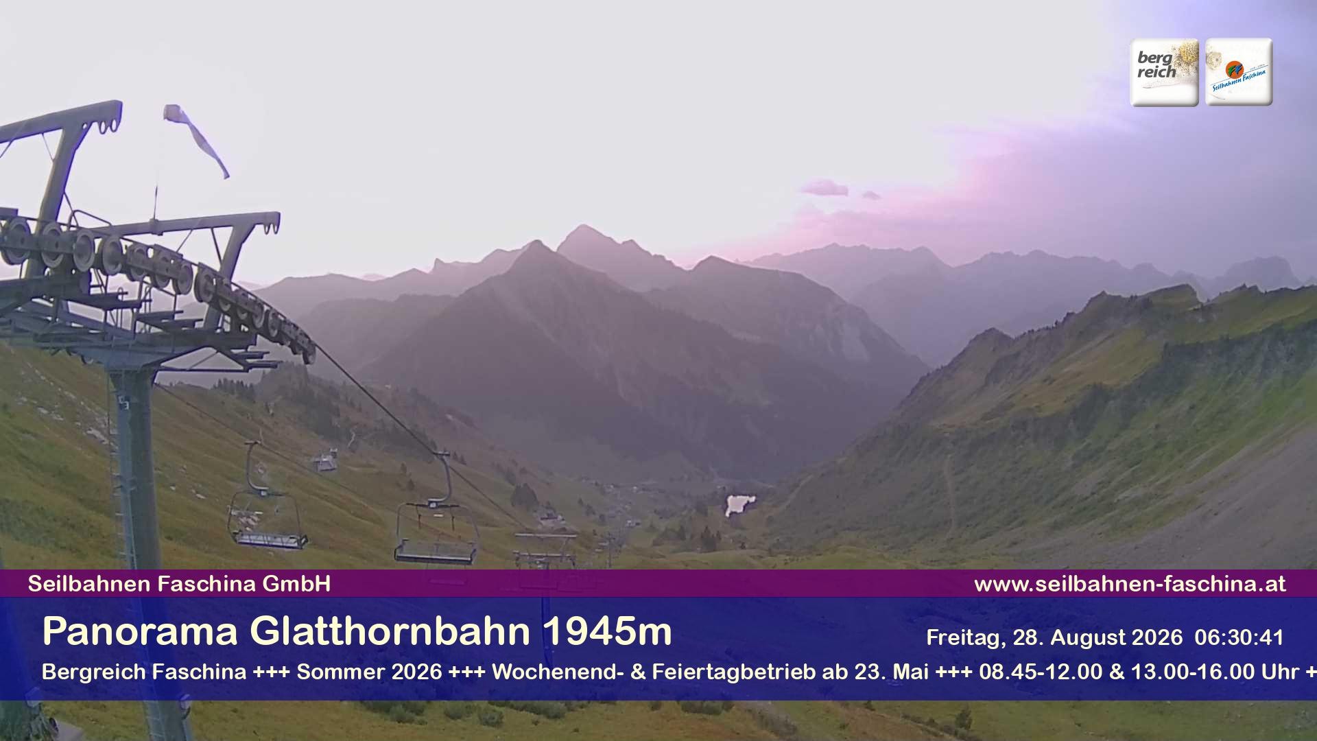 Archiv Foto Webcam Panoramablick von der Glatthornbahn