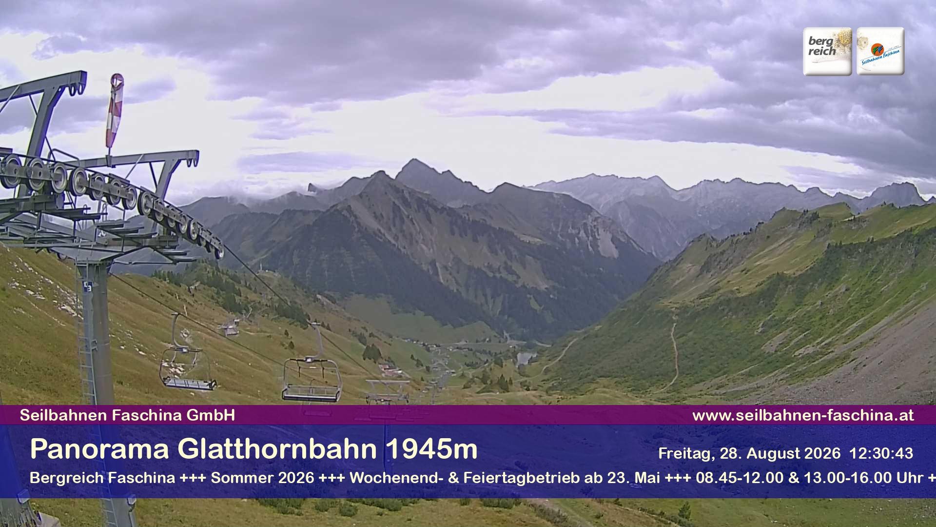 Archiv Foto Webcam Panoramablick von der Glatthornbahn