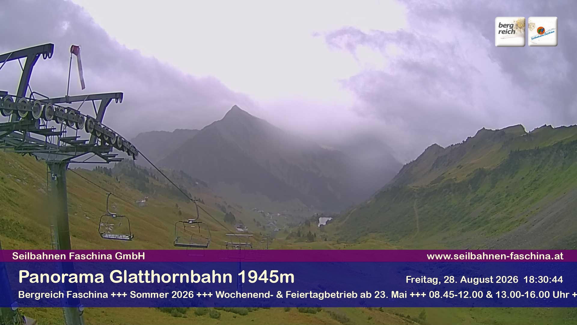 Archiv Foto Webcam Panoramablick von der Glatthornbahn