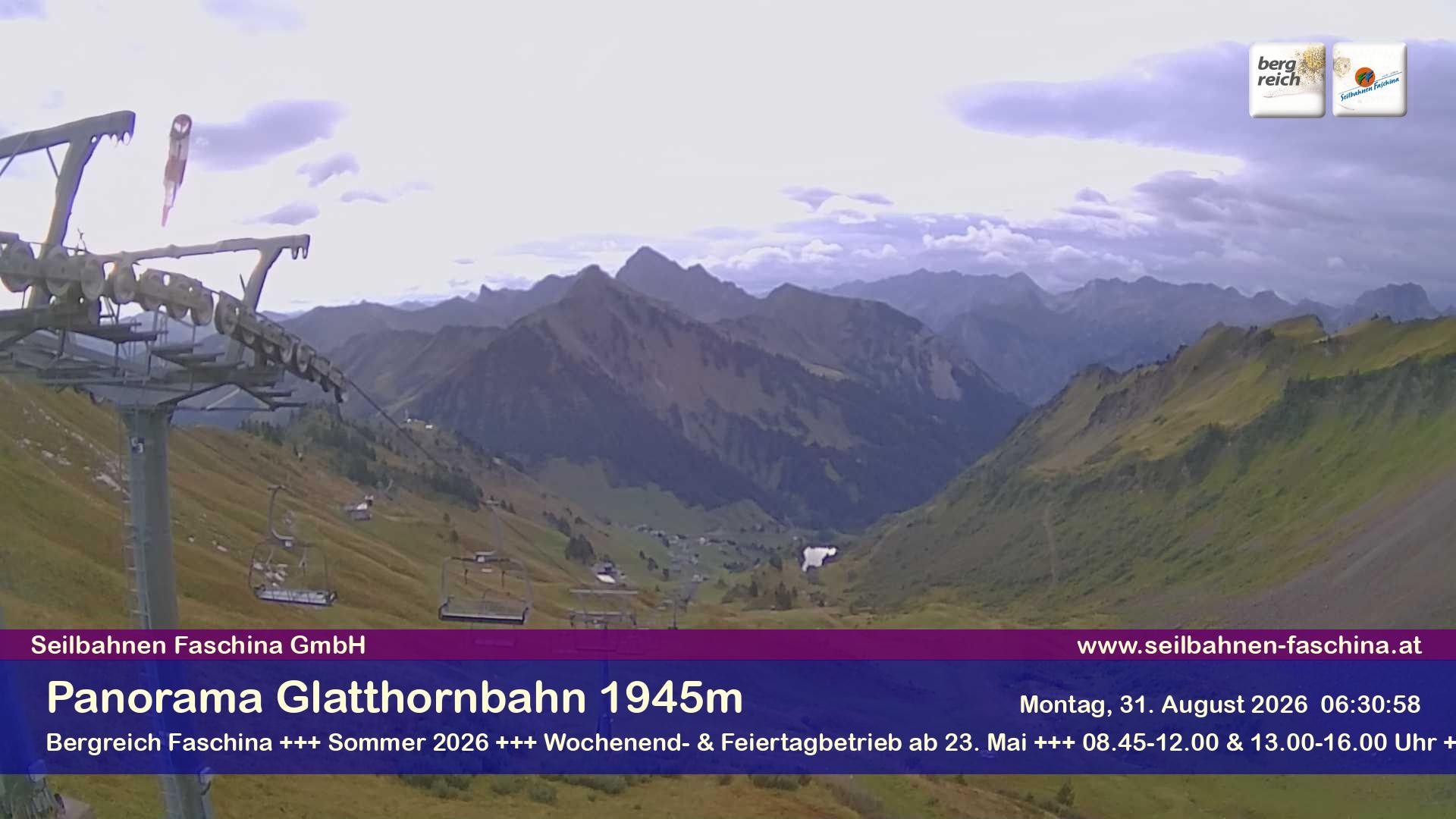 Archiv Foto Webcam Panoramablick von der Glatthornbahn