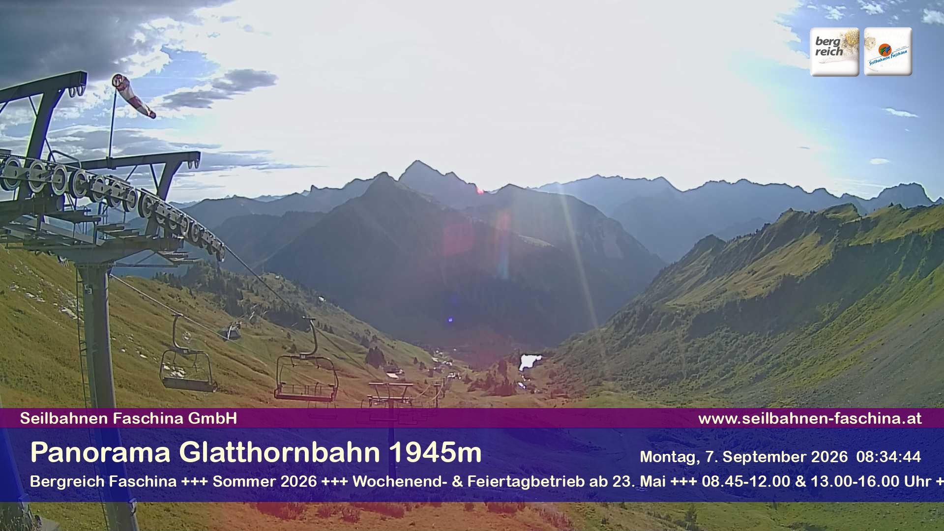 Archiv Foto Webcam Panoramablick von der Glatthornbahn