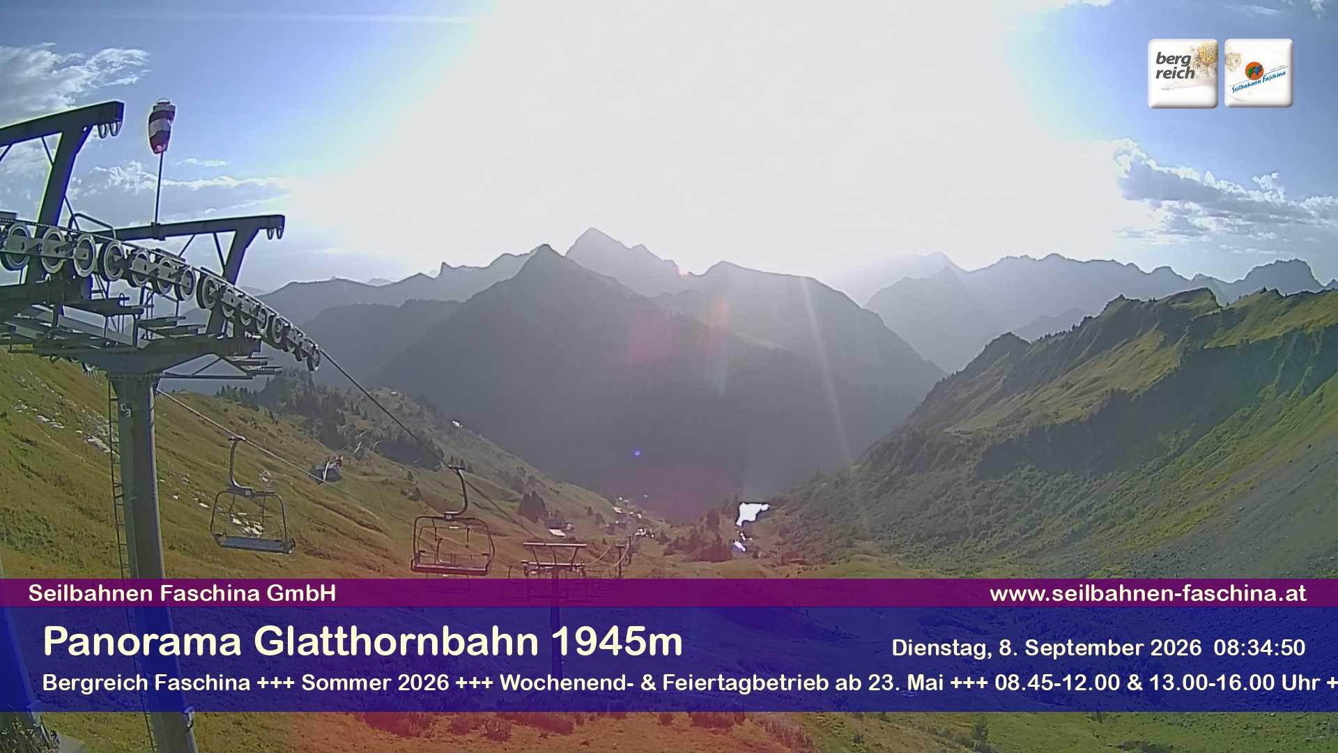 Archiv Foto Webcam Panoramablick von der Glatthornbahn