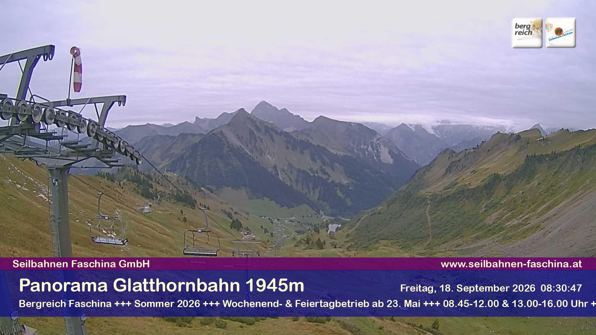 Archiv Foto Webcam Panoramablick von der Glatthornbahn