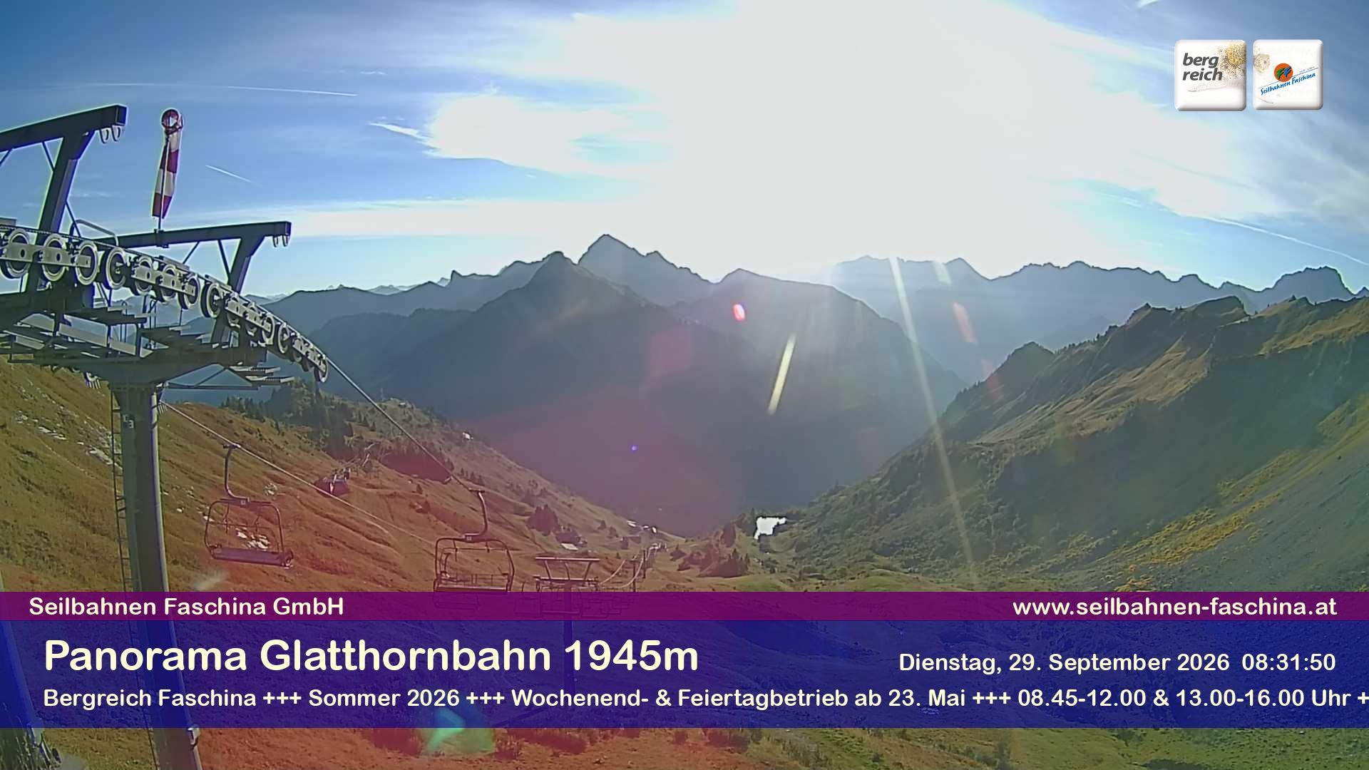Archiv Foto Webcam Panoramablick von der Glatthornbahn