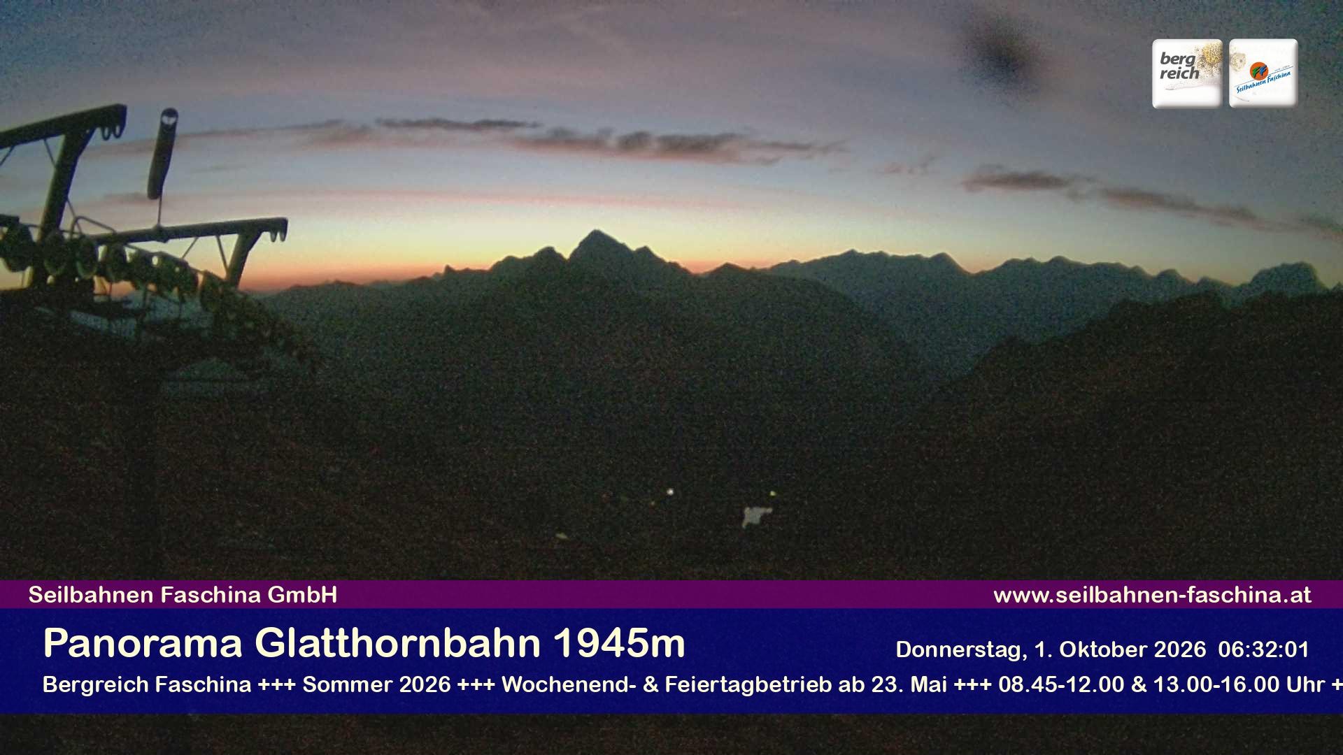 Archiv Foto Webcam Panoramablick von der Glatthornbahn