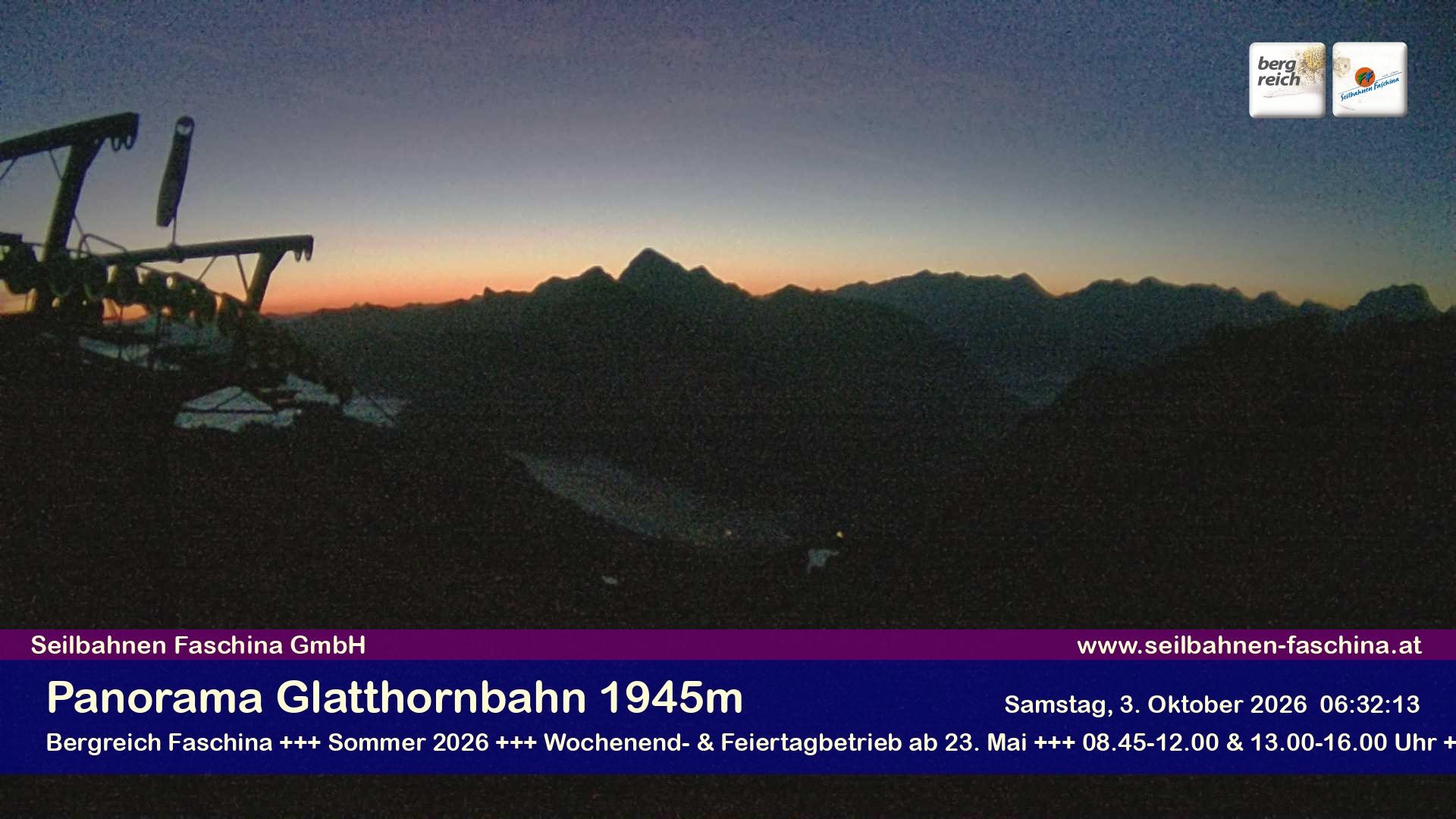 Archiv Foto Webcam Panoramablick von der Glatthornbahn