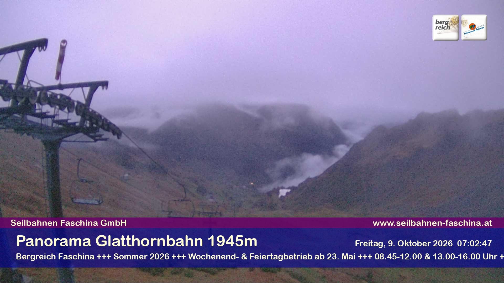 Archiv Foto Webcam Panoramablick von der Glatthornbahn