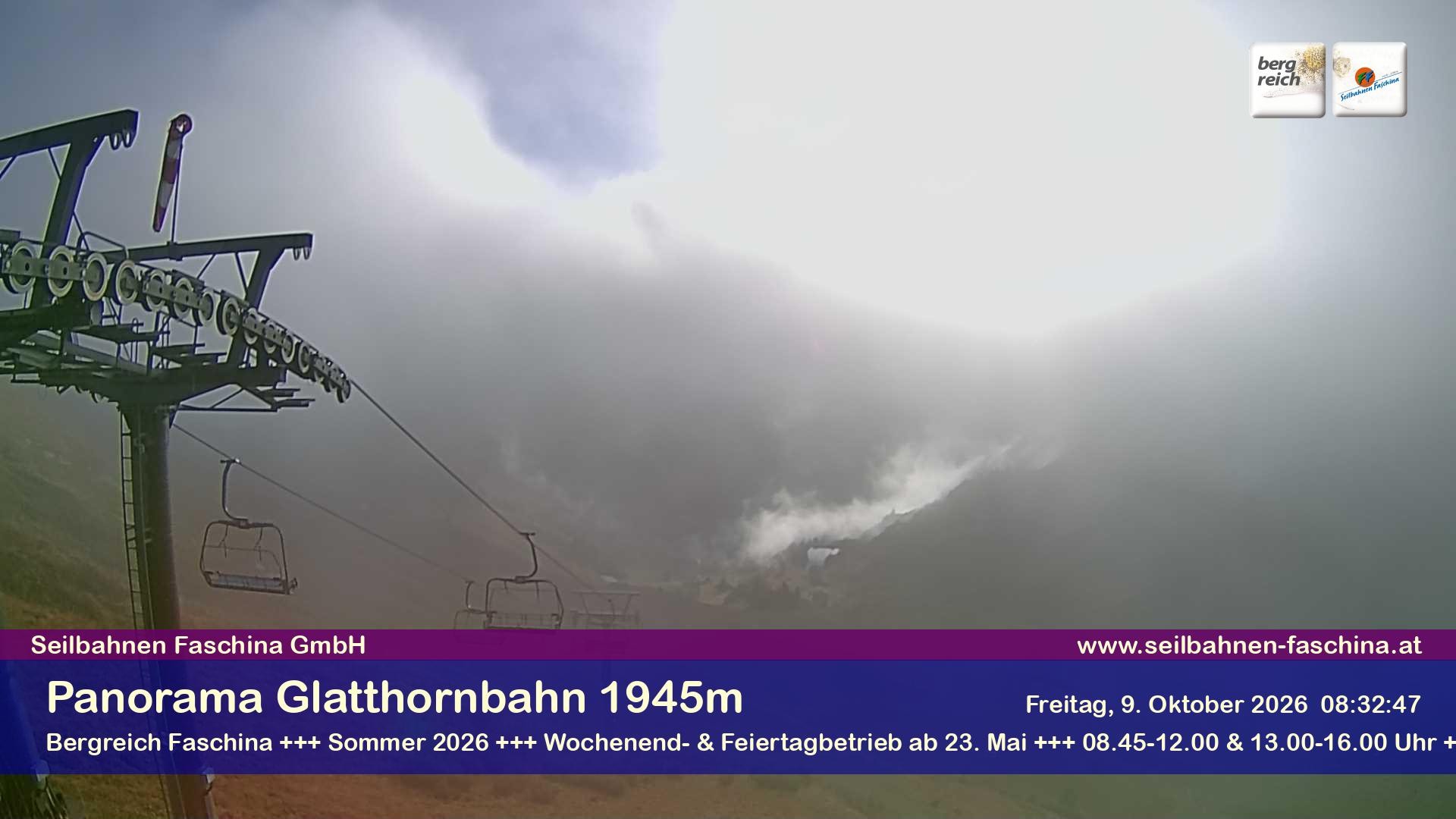 Archiv Foto Webcam Panoramablick von der Glatthornbahn