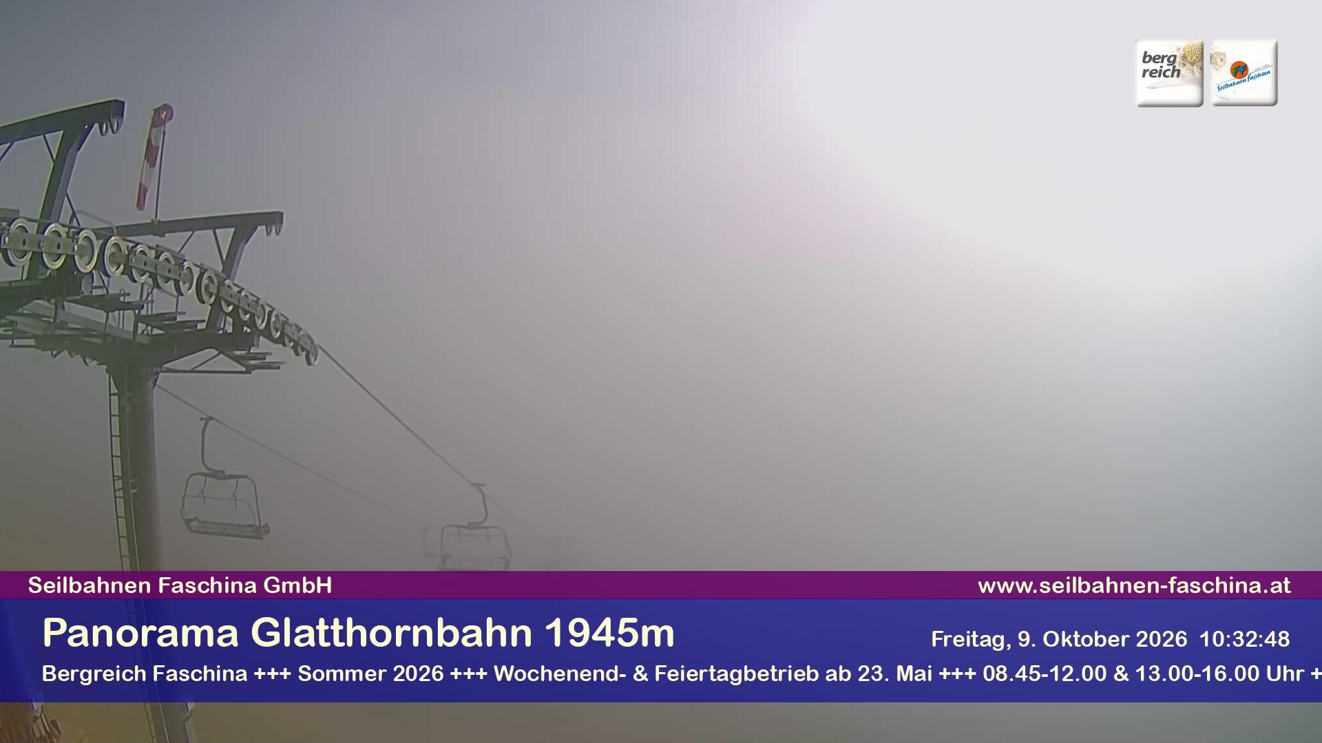 Archiv Foto Webcam Panoramablick von der Glatthornbahn