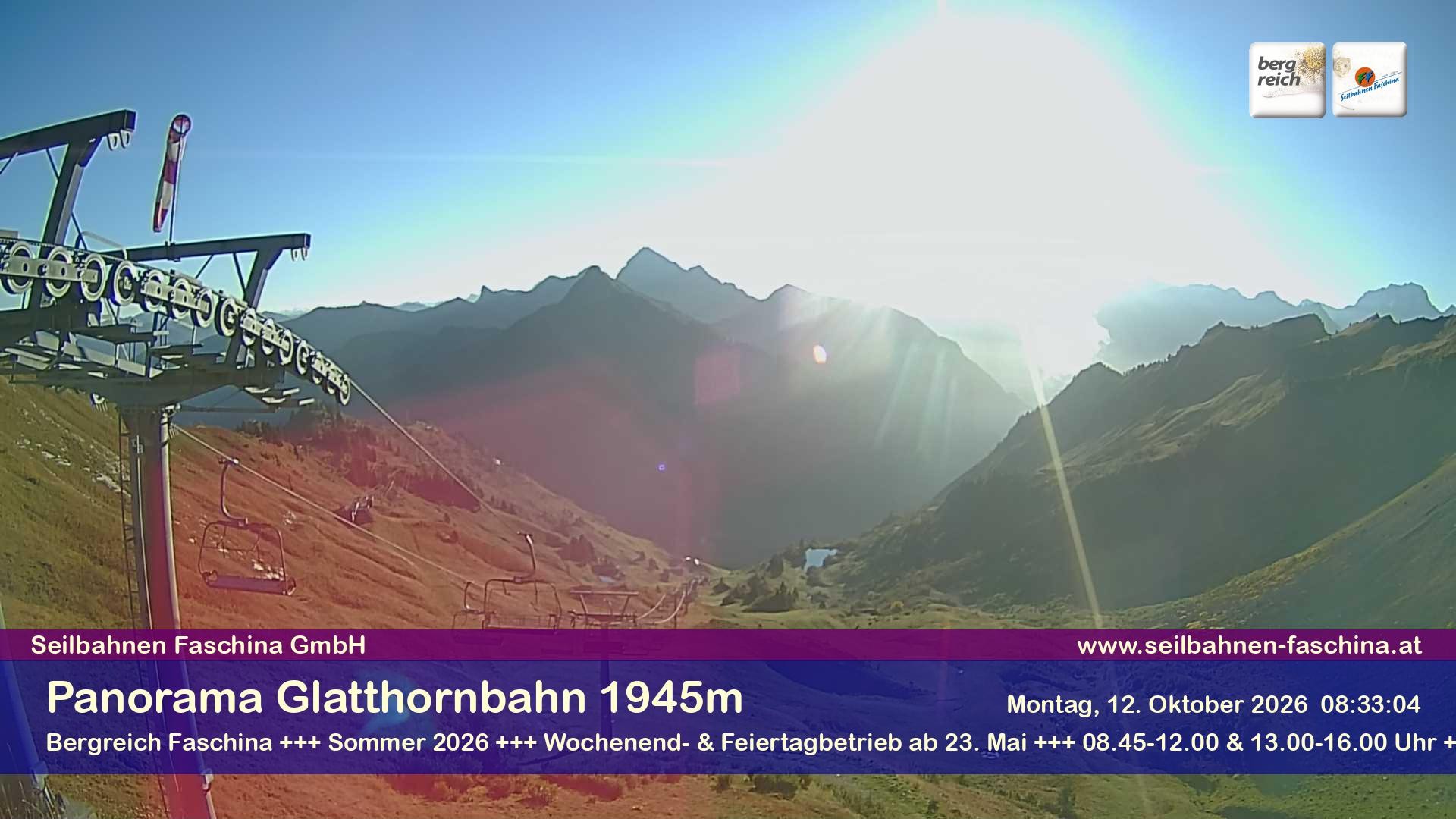 Archiv Foto Webcam Panoramablick von der Glatthornbahn
