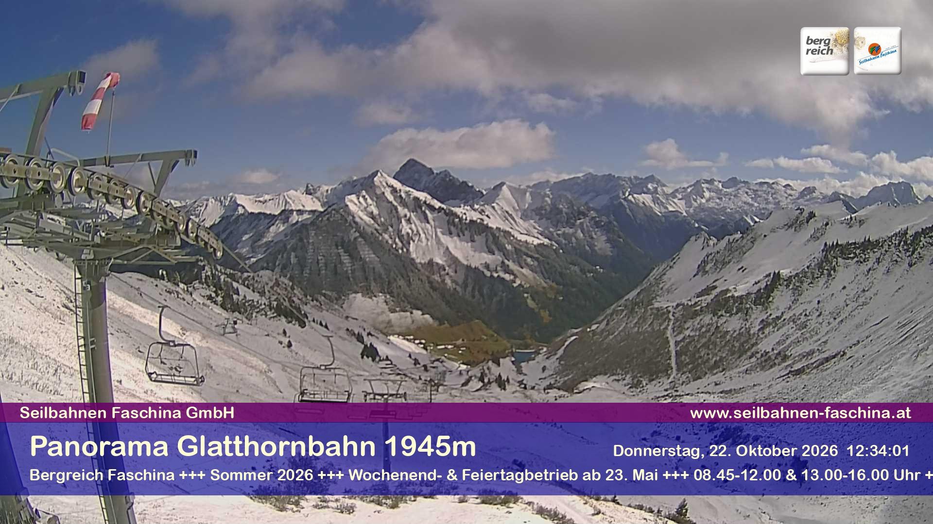 Archiv Foto Webcam Panoramablick von der Glatthornbahn