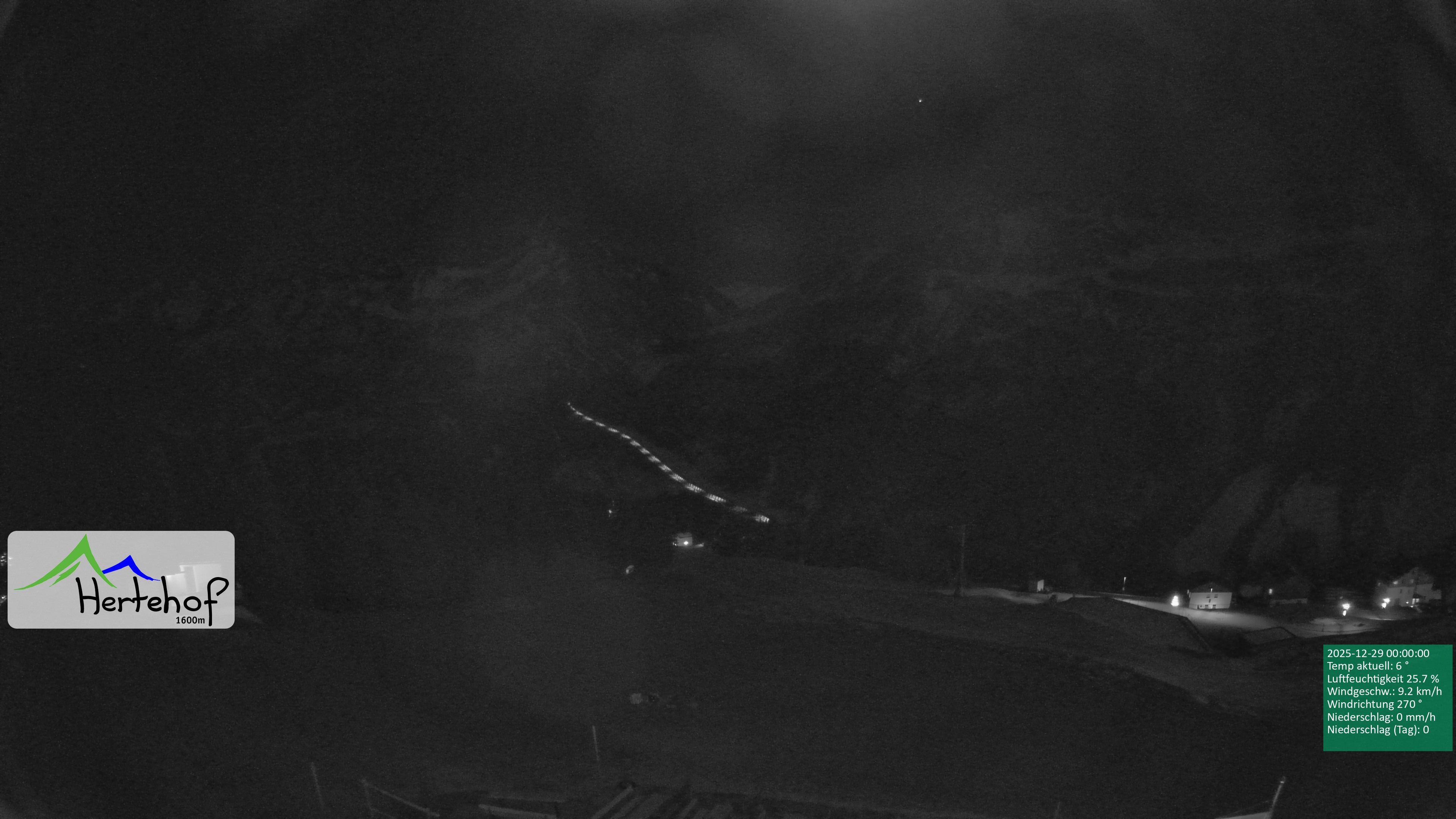 Archiv Foto Webcam Damüls: Blick vom Hertehof