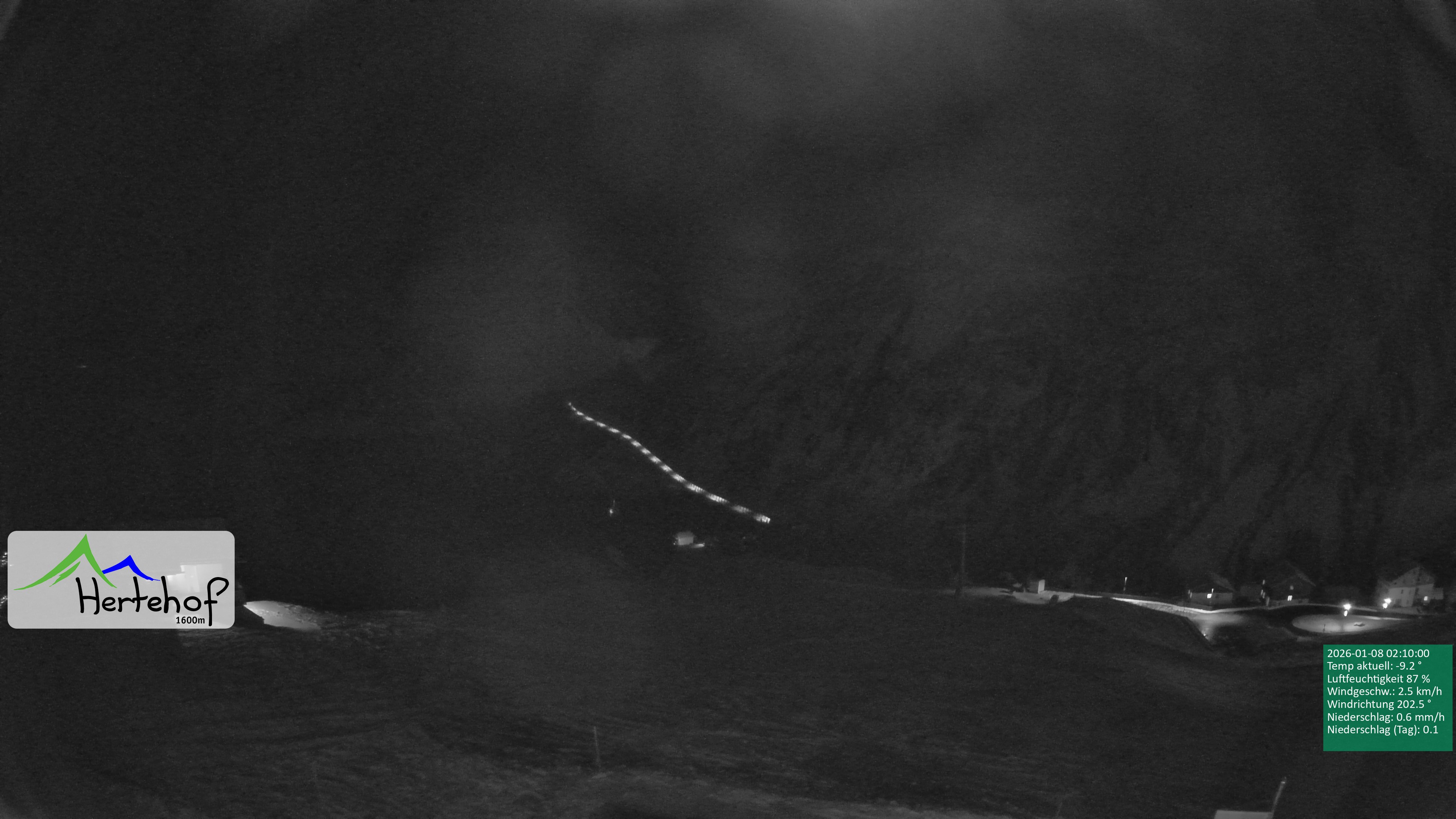 Archiv Foto Webcam Damüls: Blick vom Hertehof