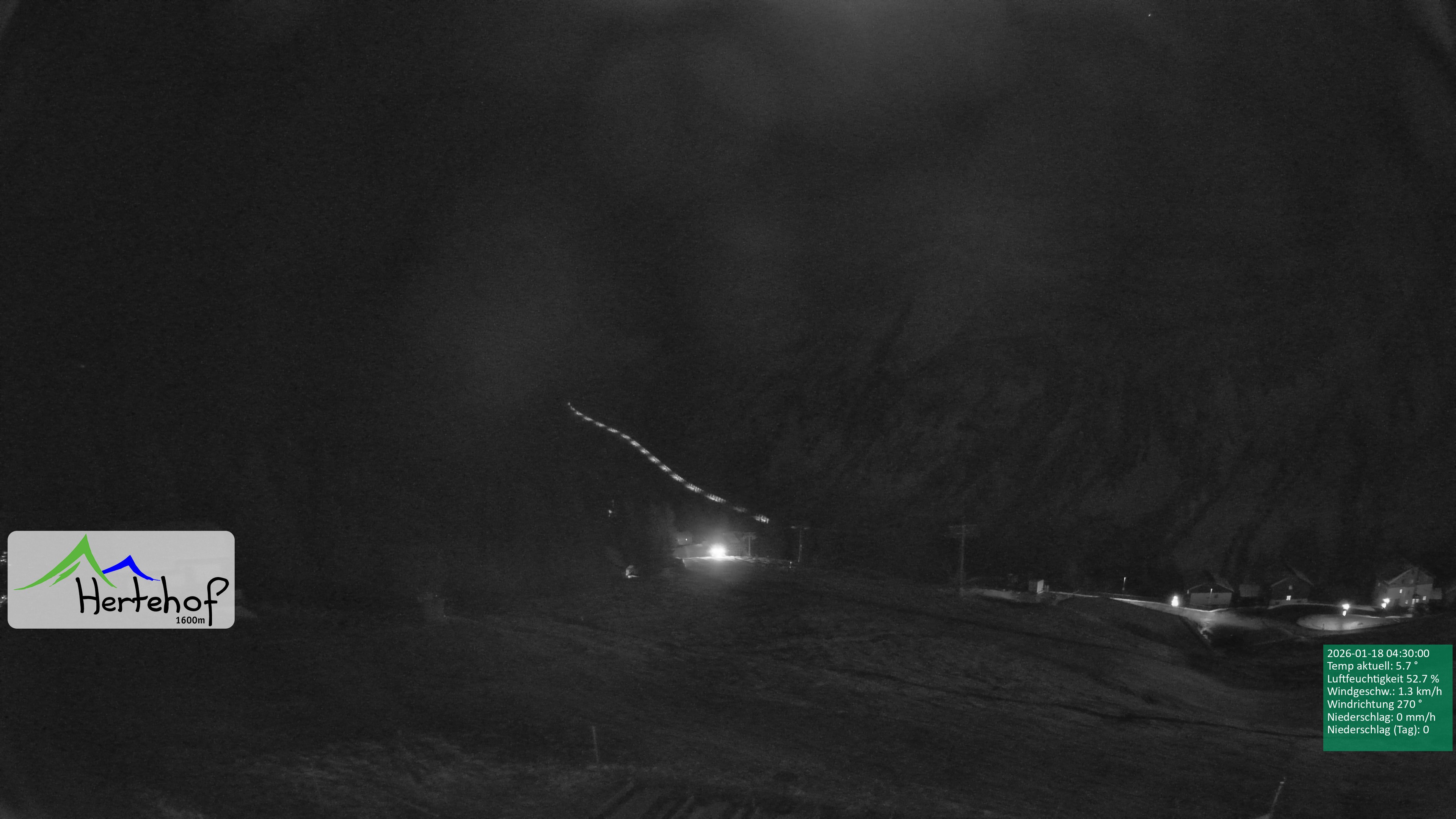 Archiv Foto Webcam Damüls: Blick vom Hertehof