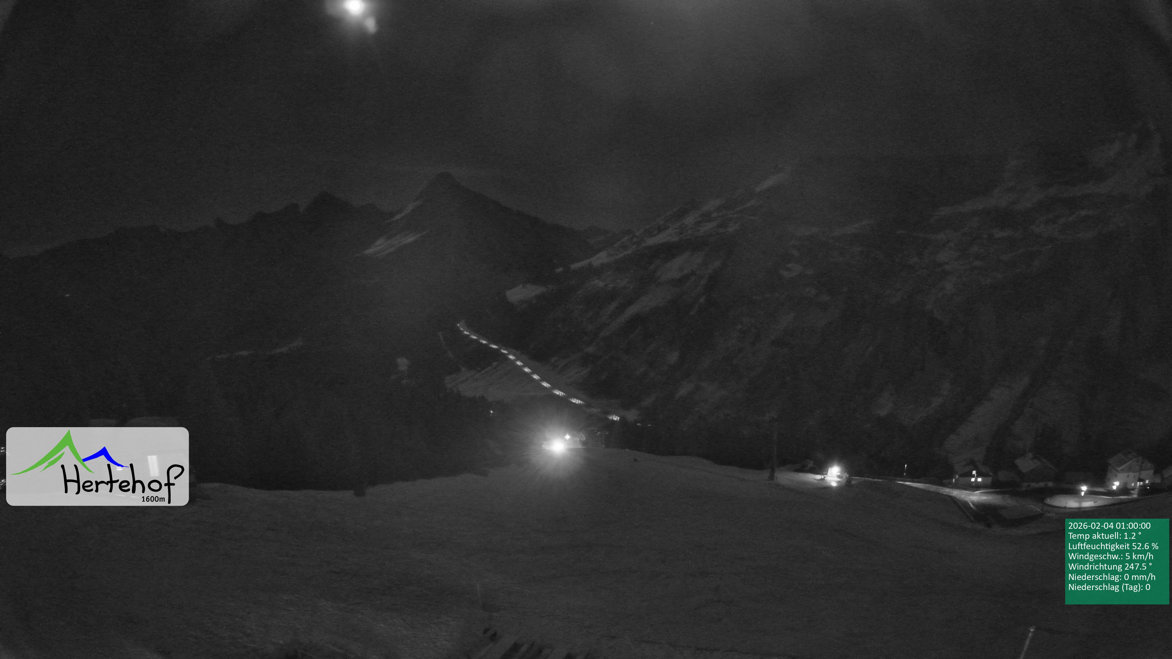 Archived image Webcam Damüls: View from Hertehof