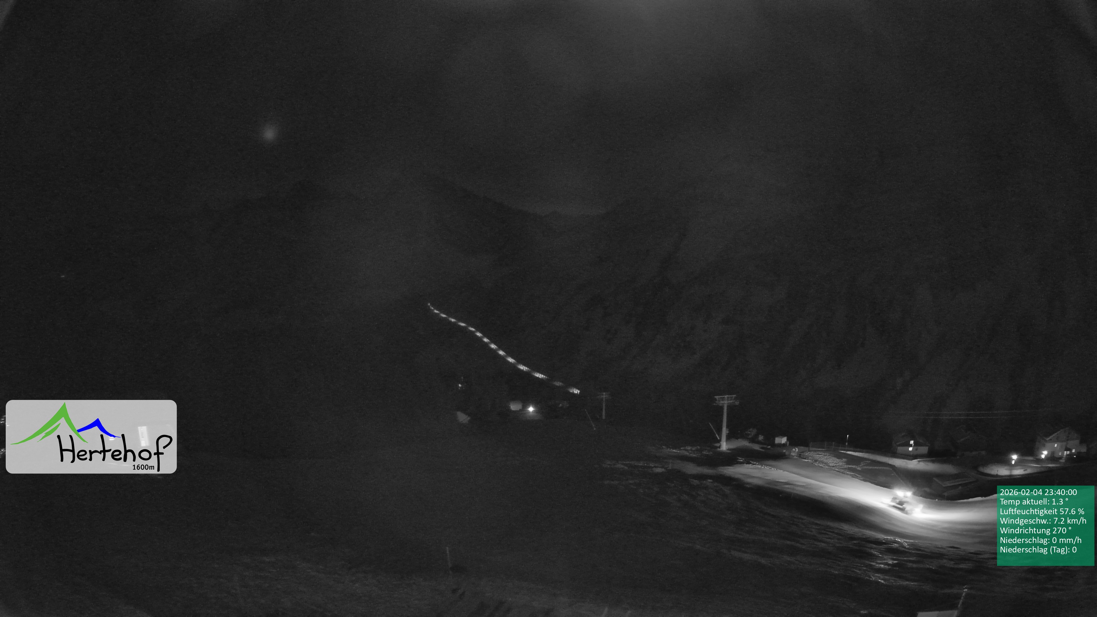 Archiv Foto Webcam Damüls: Blick vom Hertehof