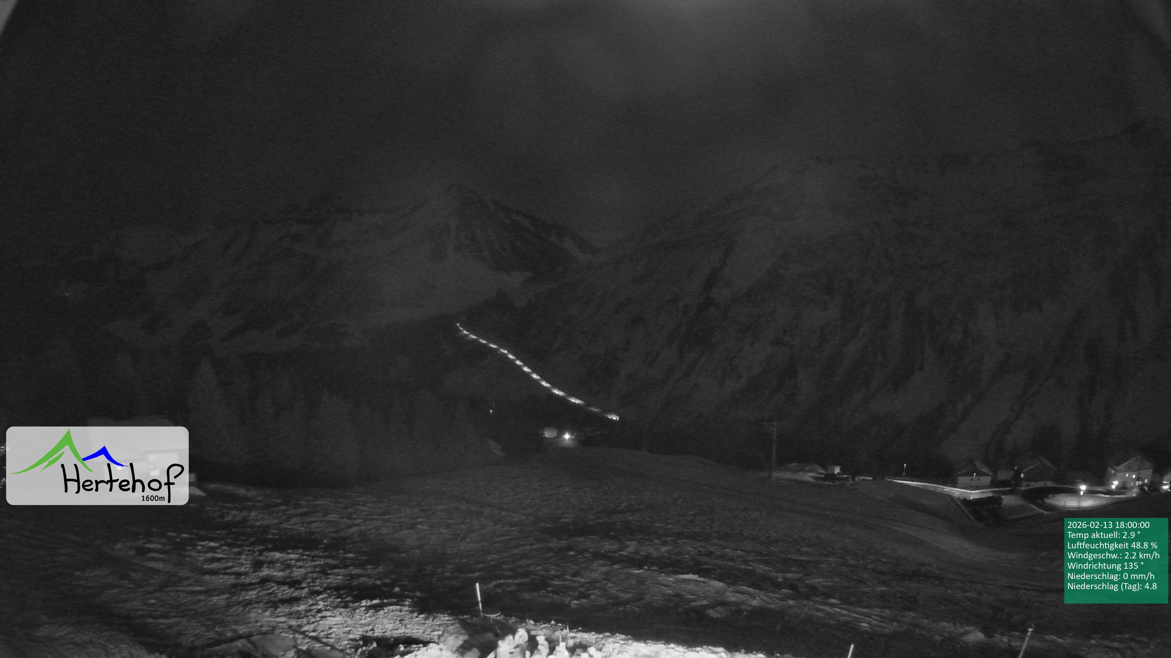 Archiv Foto Webcam Damüls: Blick vom Hertehof