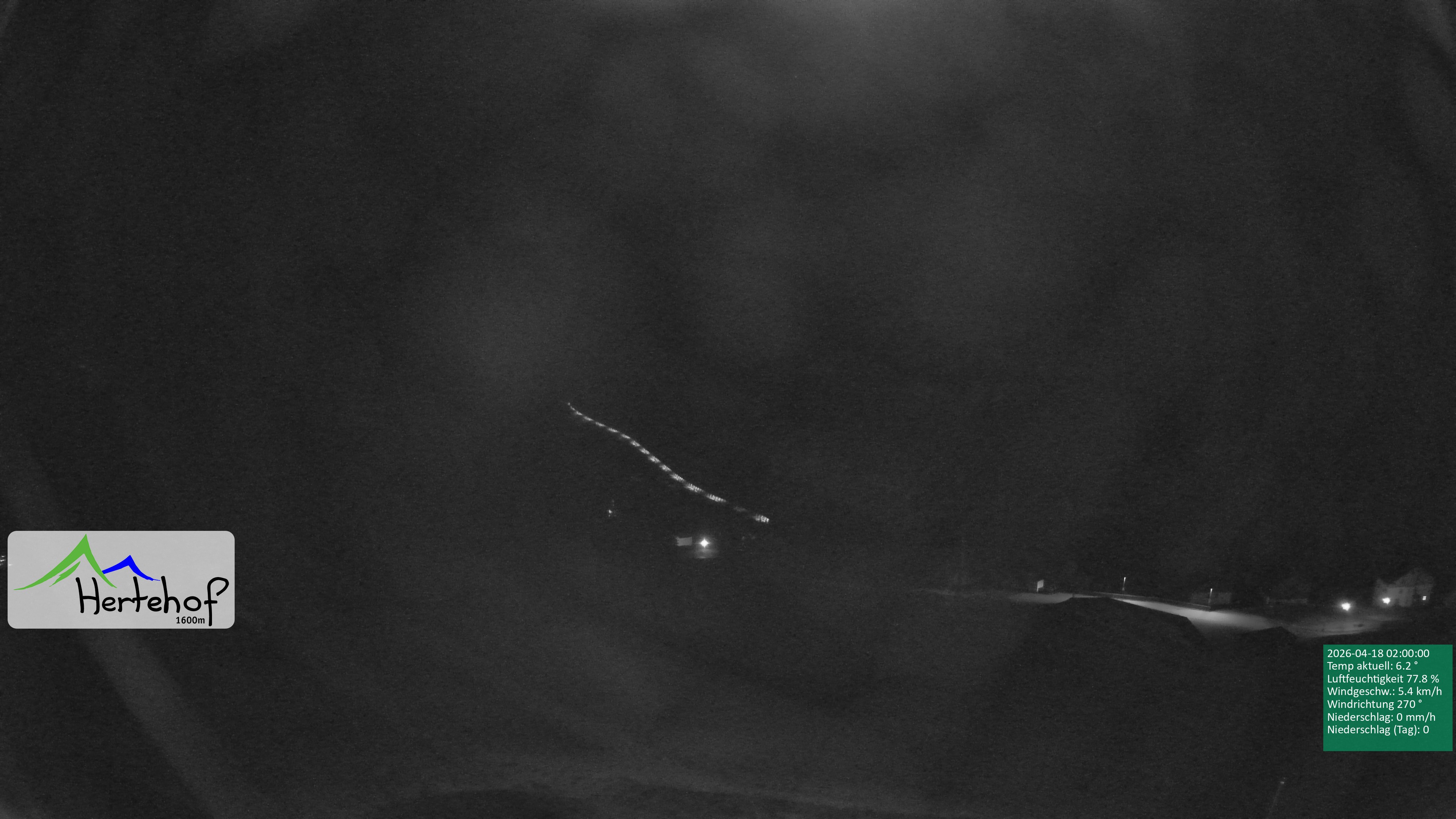 Archiv Foto Webcam Damüls: Blick vom Hertehof