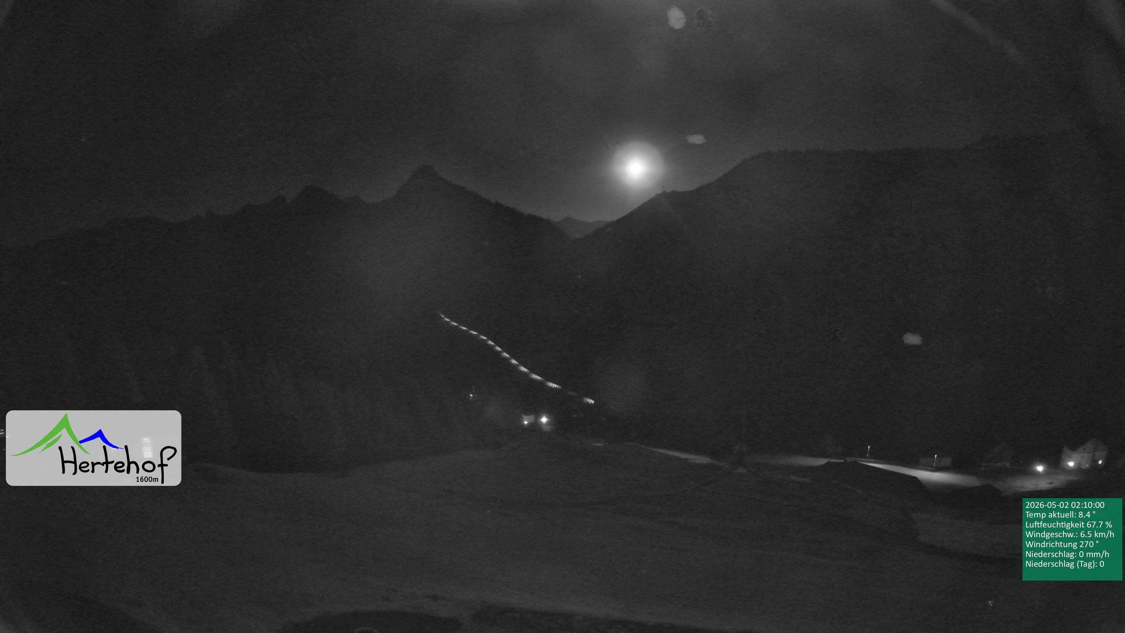 Archiv Foto Webcam Damüls: Blick vom Hertehof