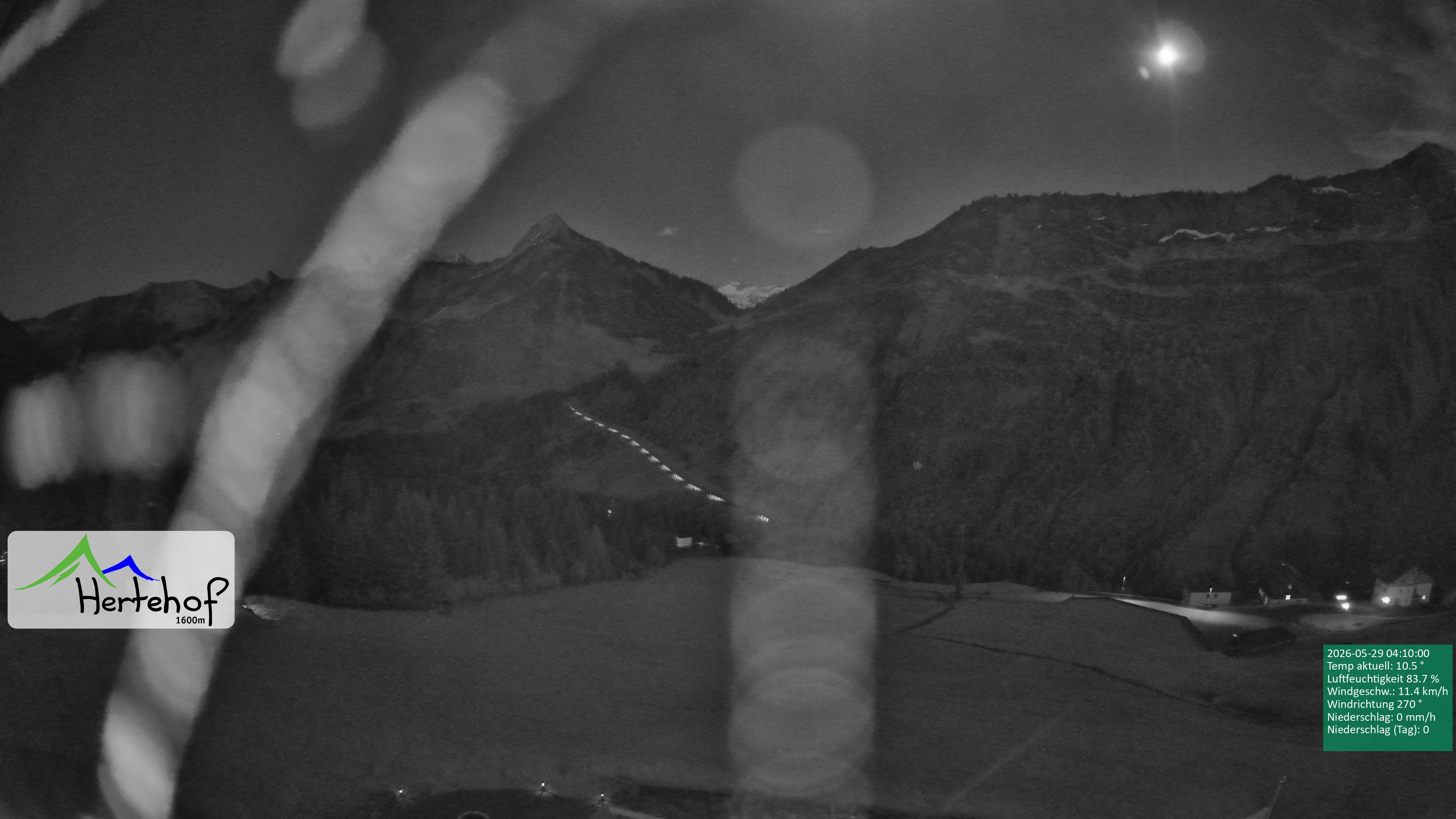 Archiv Foto Webcam Damüls: Blick vom Hertehof
