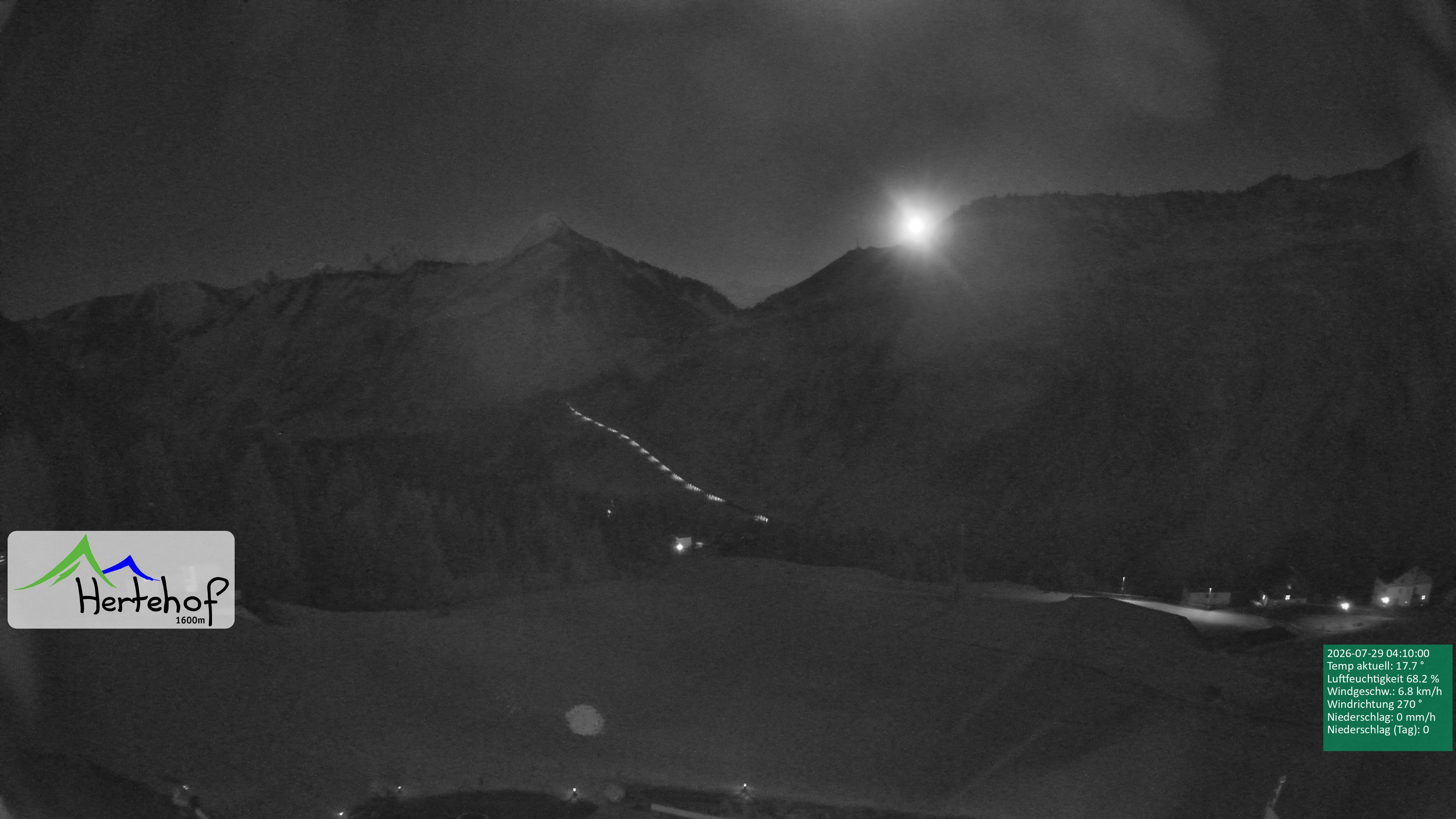 Archiv Foto Webcam Damüls: Blick vom Hertehof
