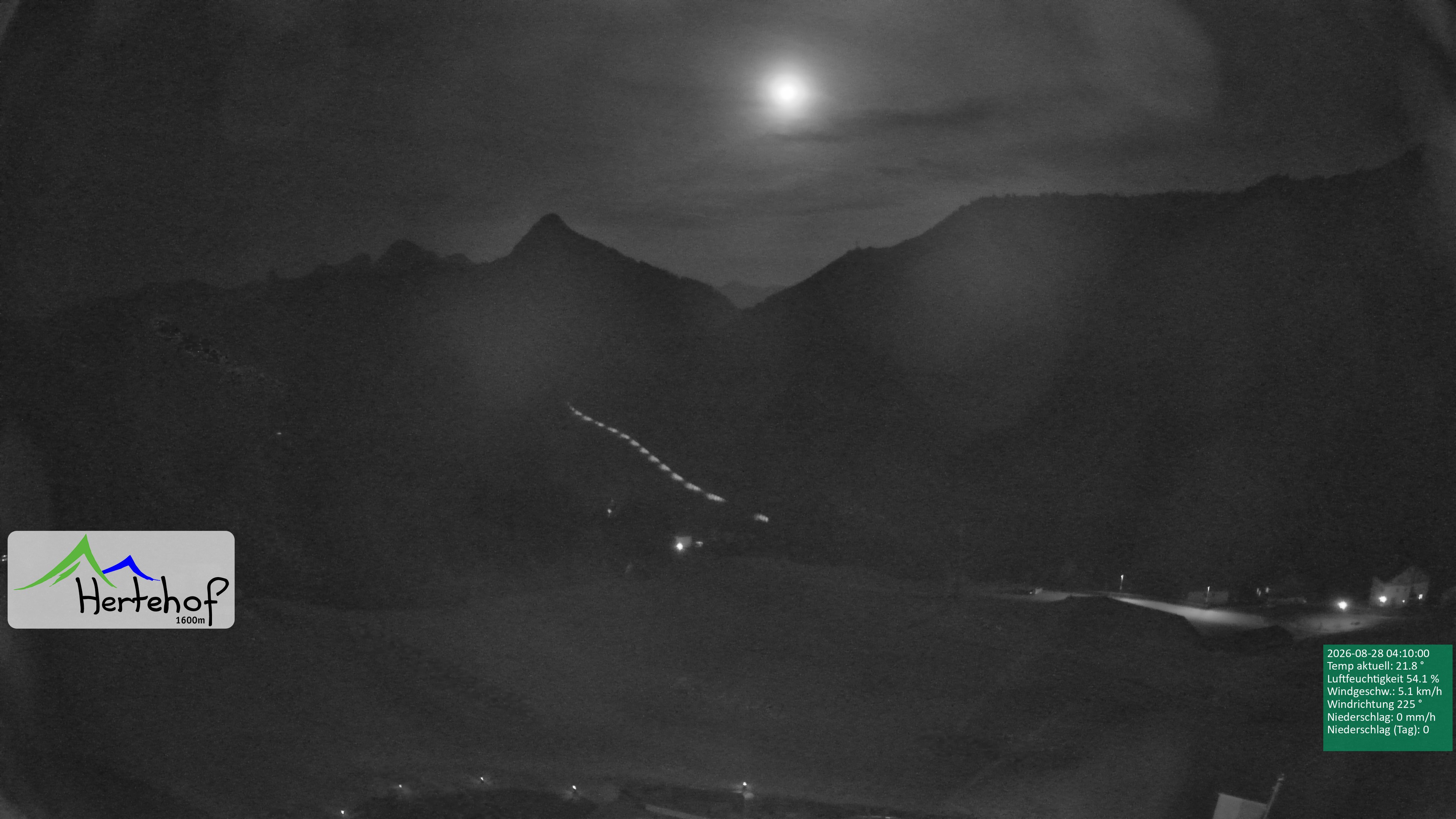 Archiv Foto Webcam Damüls: Blick vom Hertehof