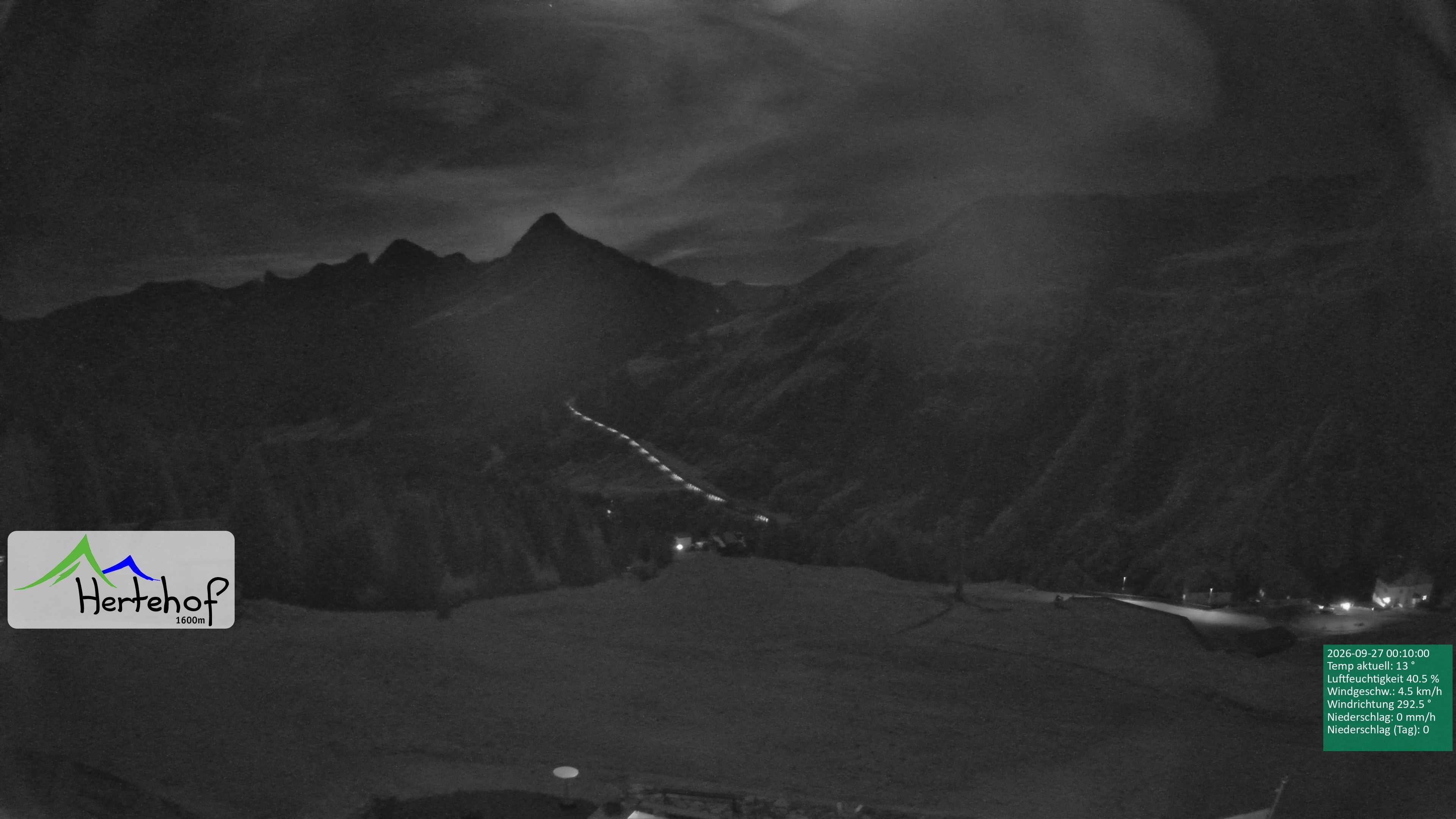 Archiv Foto Webcam Damüls: Blick vom Hertehof
