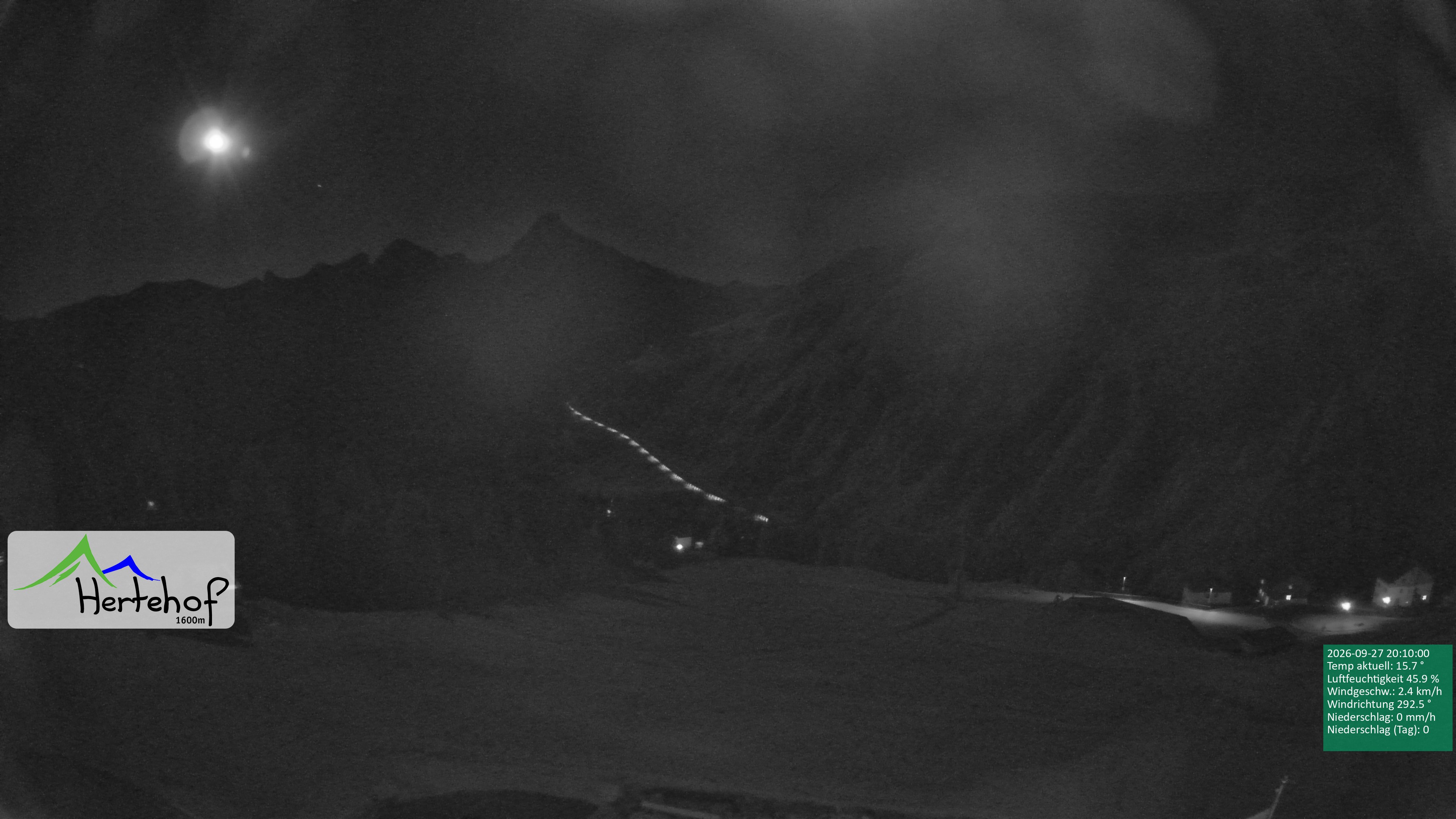Archiv Foto Webcam Damüls: Blick vom Hertehof