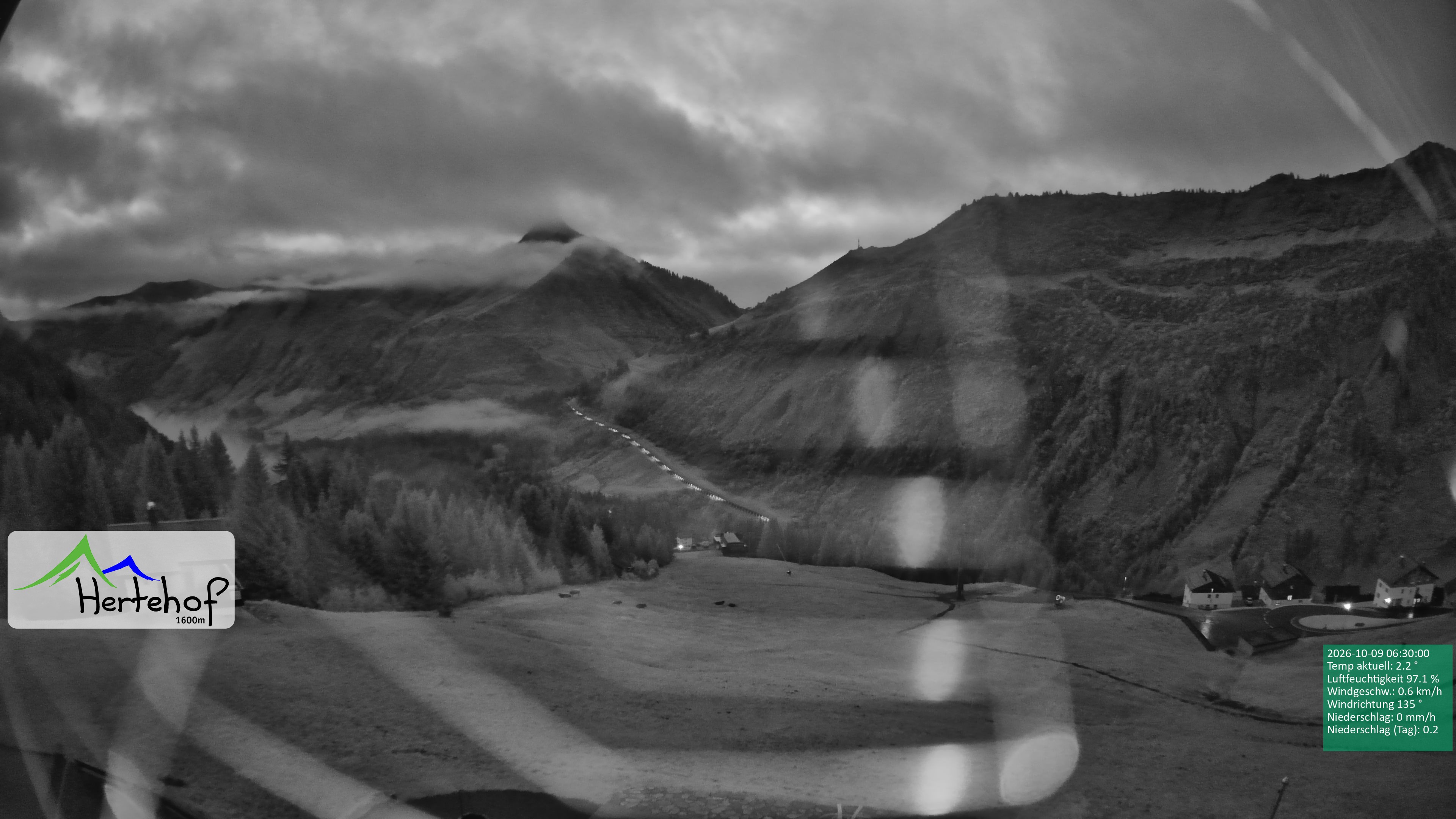 Archiv Foto Webcam Damüls: Blick vom Hertehof