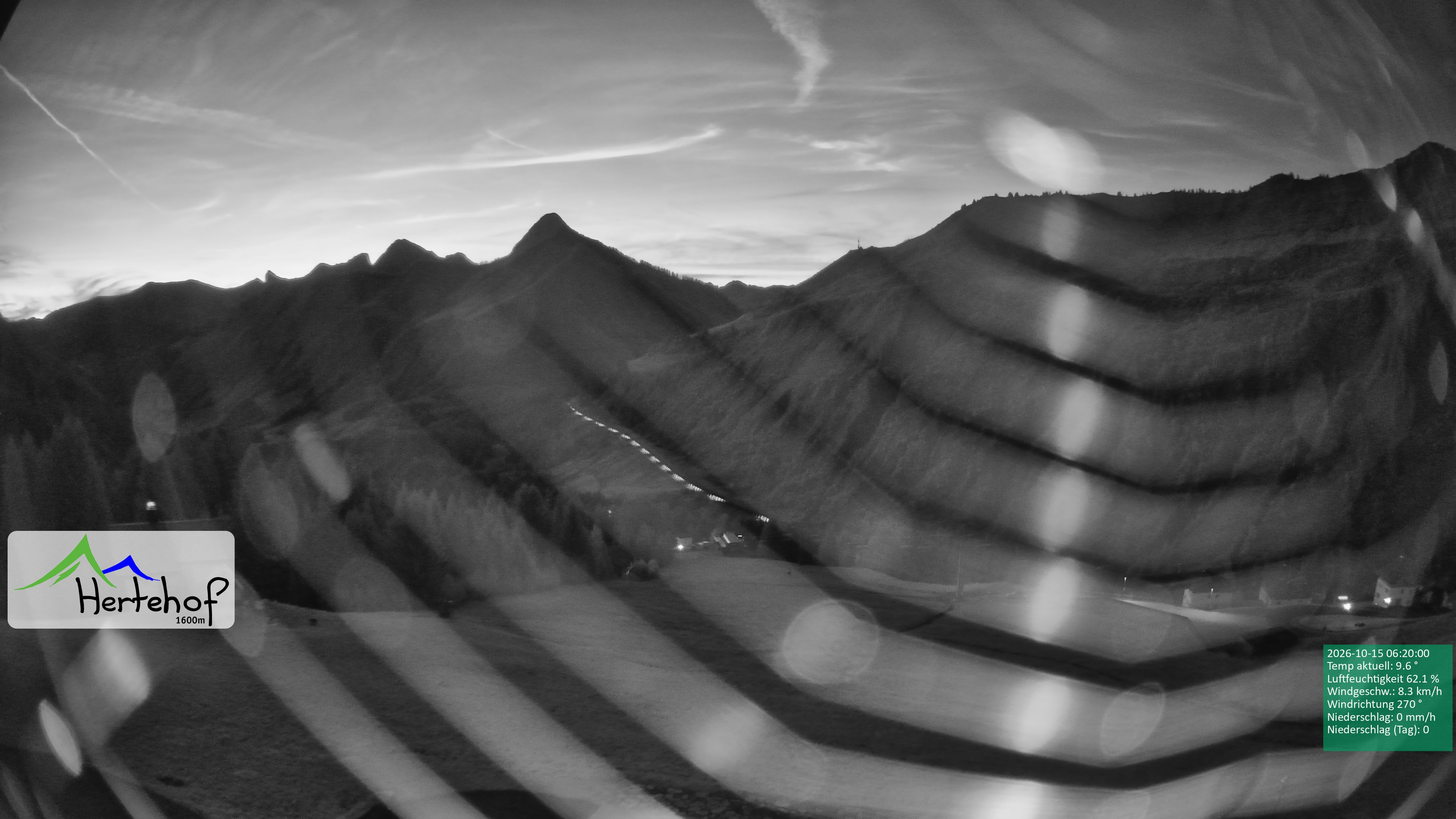 Archiv Foto Webcam Damüls: Blick vom Hertehof