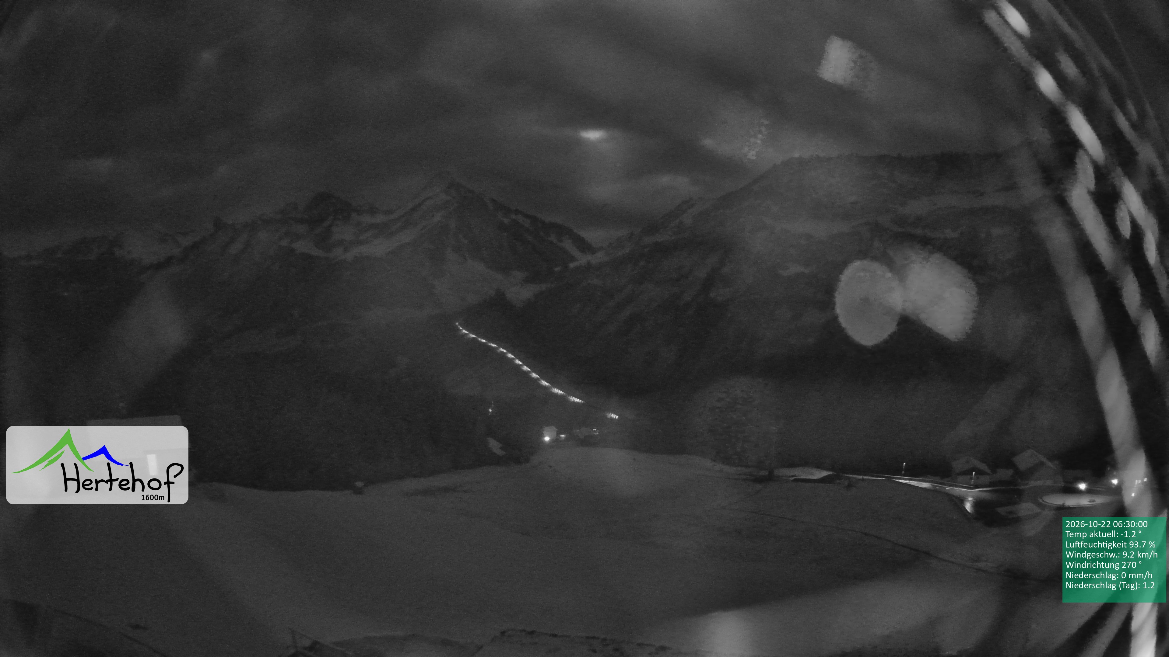 Archiv Foto Webcam Damüls: Blick vom Hertehof