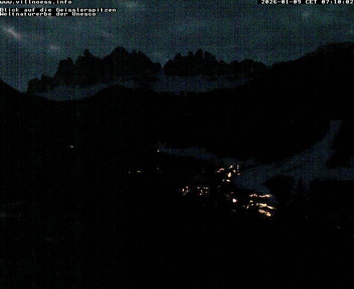 Archiv Foto Webcam Villnöss - Blick auf St. Magdalena und Geisslerspitzen