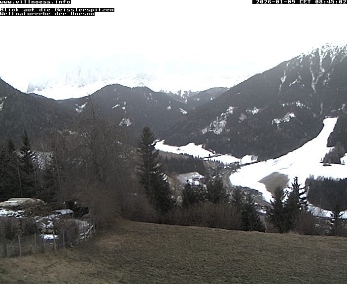 Archiv Foto Webcam Villnöss - Blick auf St. Magdalena und Geisslerspitzen