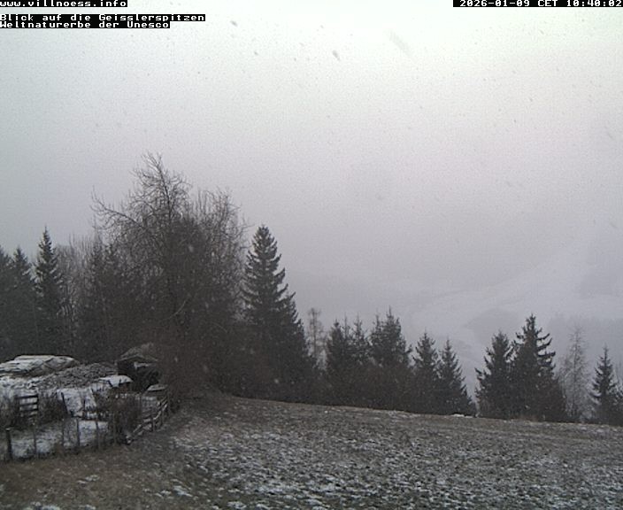 Archiv Foto Webcam Villnöss - Blick auf St. Magdalena und Geisslerspitzen