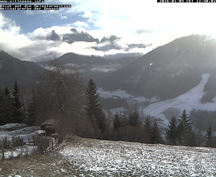 Archiv Foto Webcam Villnöss - Blick auf St. Magdalena und Geisslerspitzen