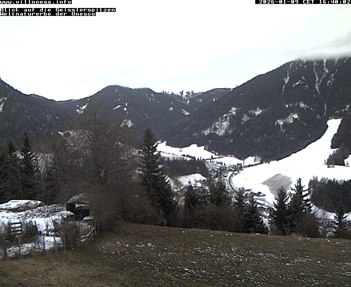 Archiv Foto Webcam Villnöss - Blick auf St. Magdalena und Geisslerspitzen