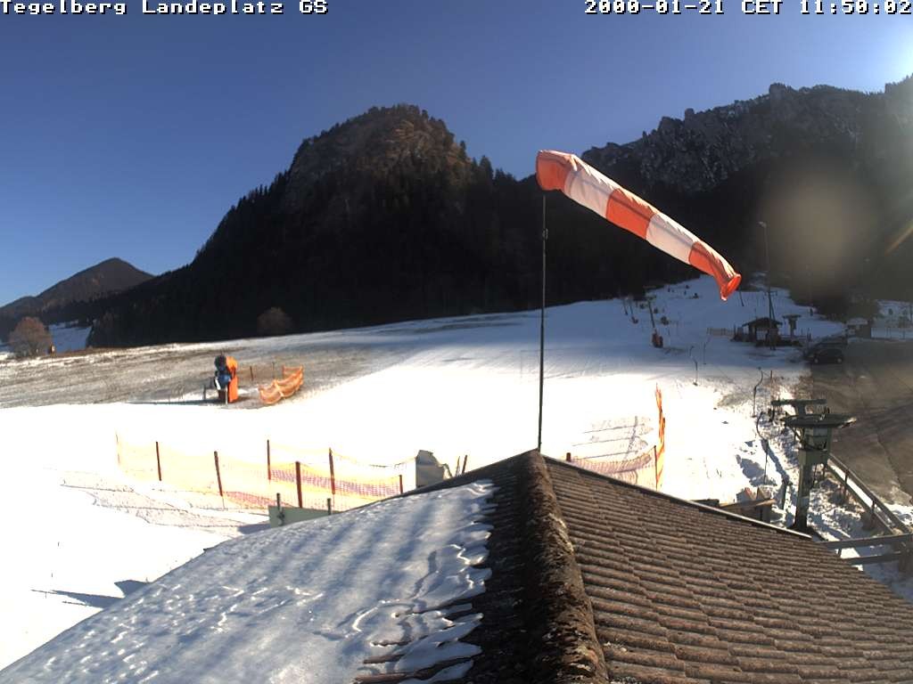 Archiv Foto Webcam Schwangau: Landeplatz am Tegelberg