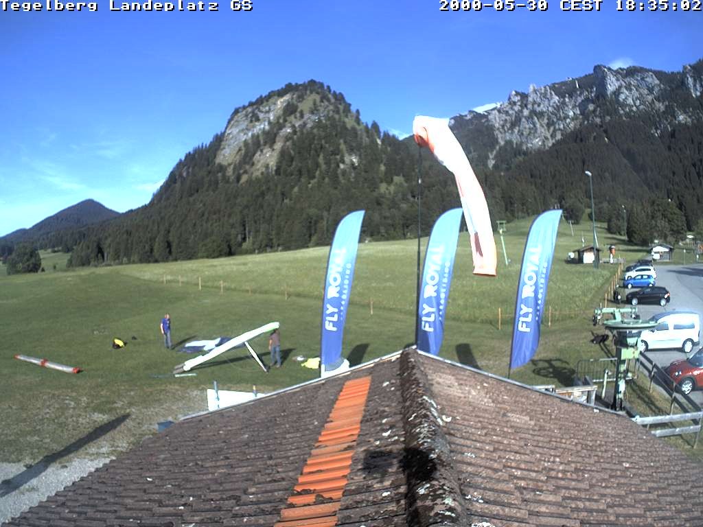 Archiv Foto Webcam Schwangau: Landeplatz am Tegelberg