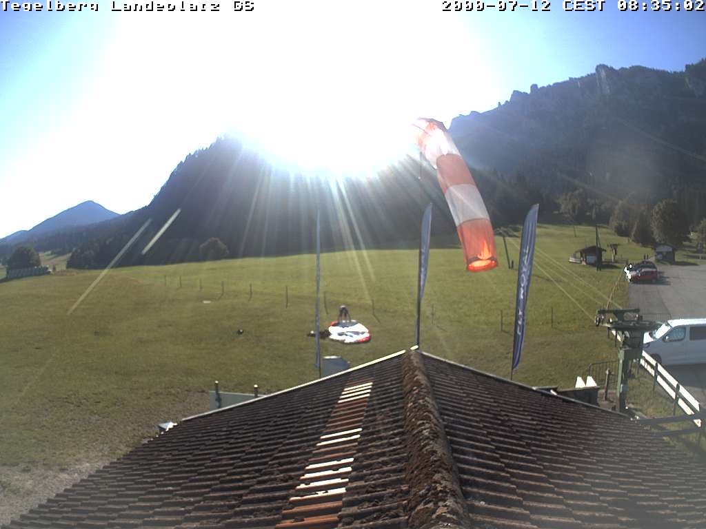 Archiv Foto Webcam Schwangau: Landeplatz am Tegelberg