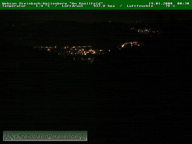 Archived image Webcam Steinbach-Hallenberg