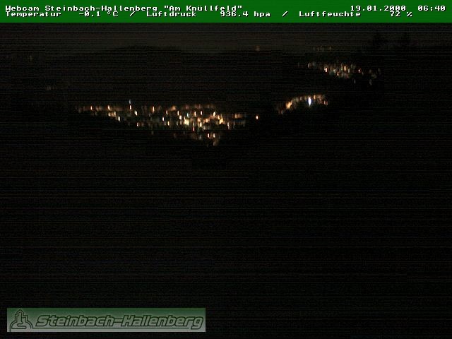 Archived image Webcam Steinbach-Hallenberg