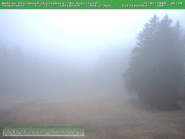 Archived image Webcam Steinbach-Hallenberg
