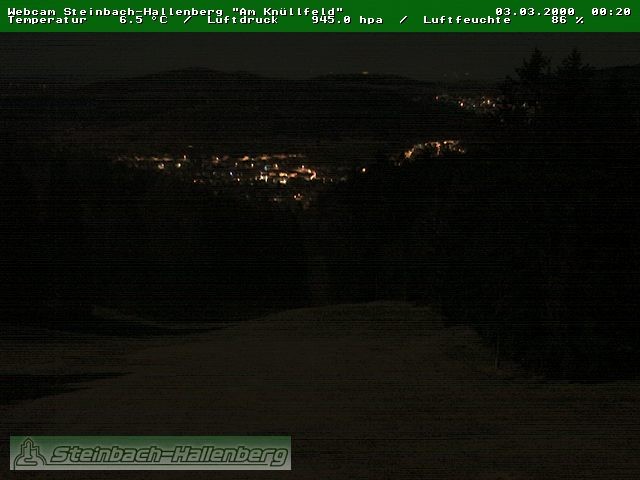 Archiv Foto Webcam Steinbach-Hallenberg