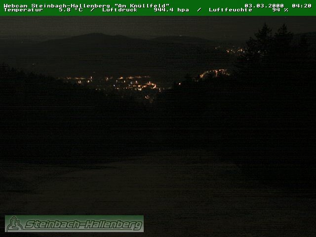 Archiv Foto Webcam Steinbach-Hallenberg