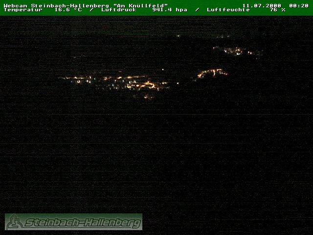 Archived image Webcam Steinbach-Hallenberg