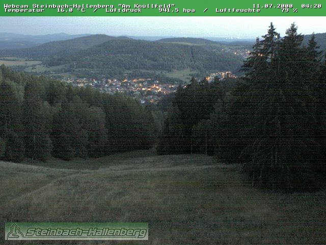 Archived image Webcam Steinbach-Hallenberg